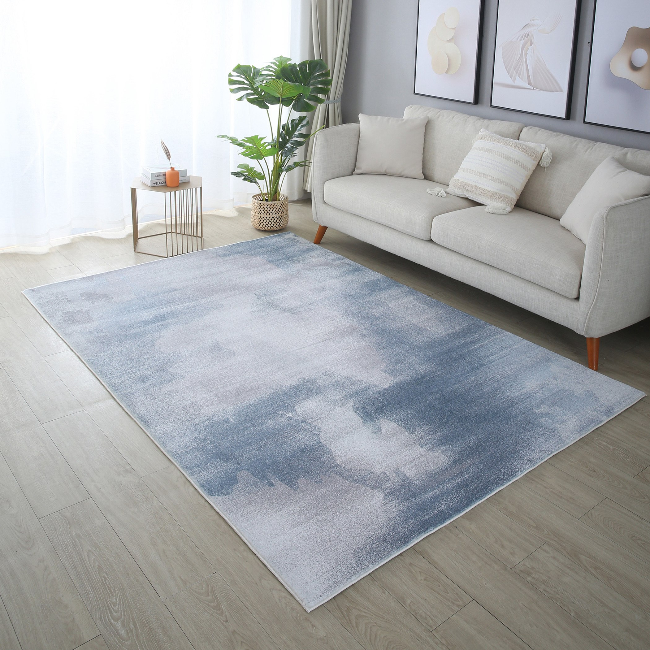 Milan Printed Plush Fur Rug - 160x230 cm-hbxdecorandfurnishings-floorcoverings-rugs-image-1