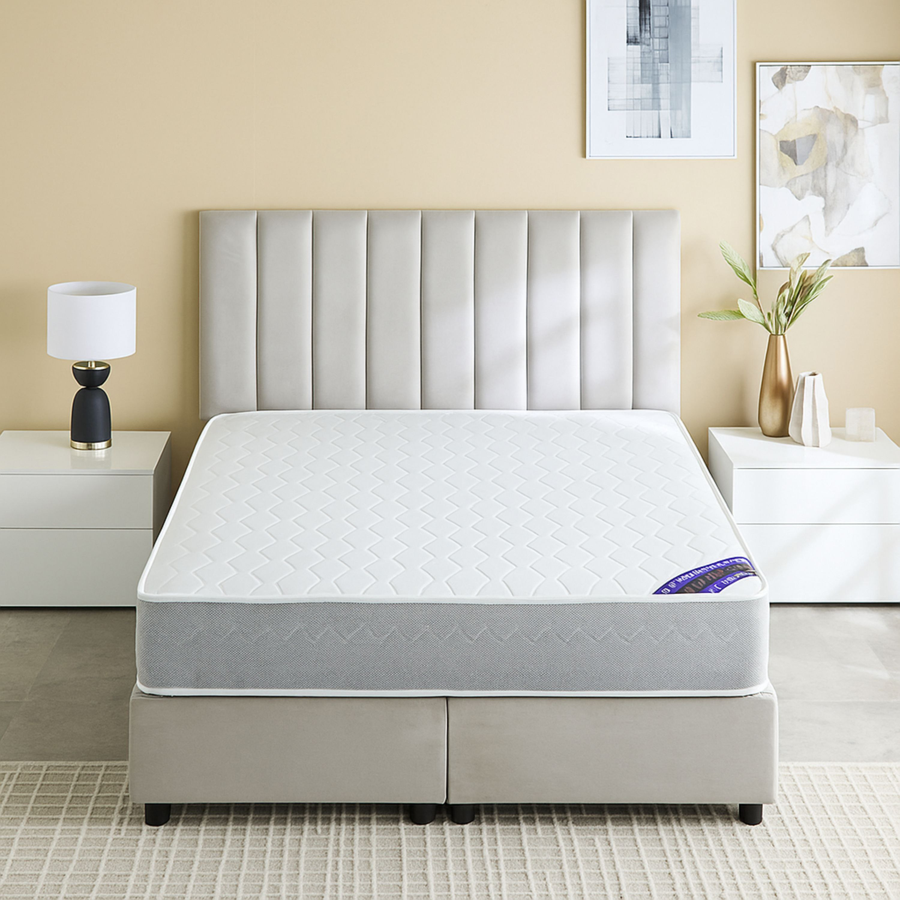 SleepEase iDreamSleep Knitted Breathable Fabric Bonnell Spring Queen Mattress - 150x200x21 cm-PROMO_HB_KSA_HBX10_190925-image-2