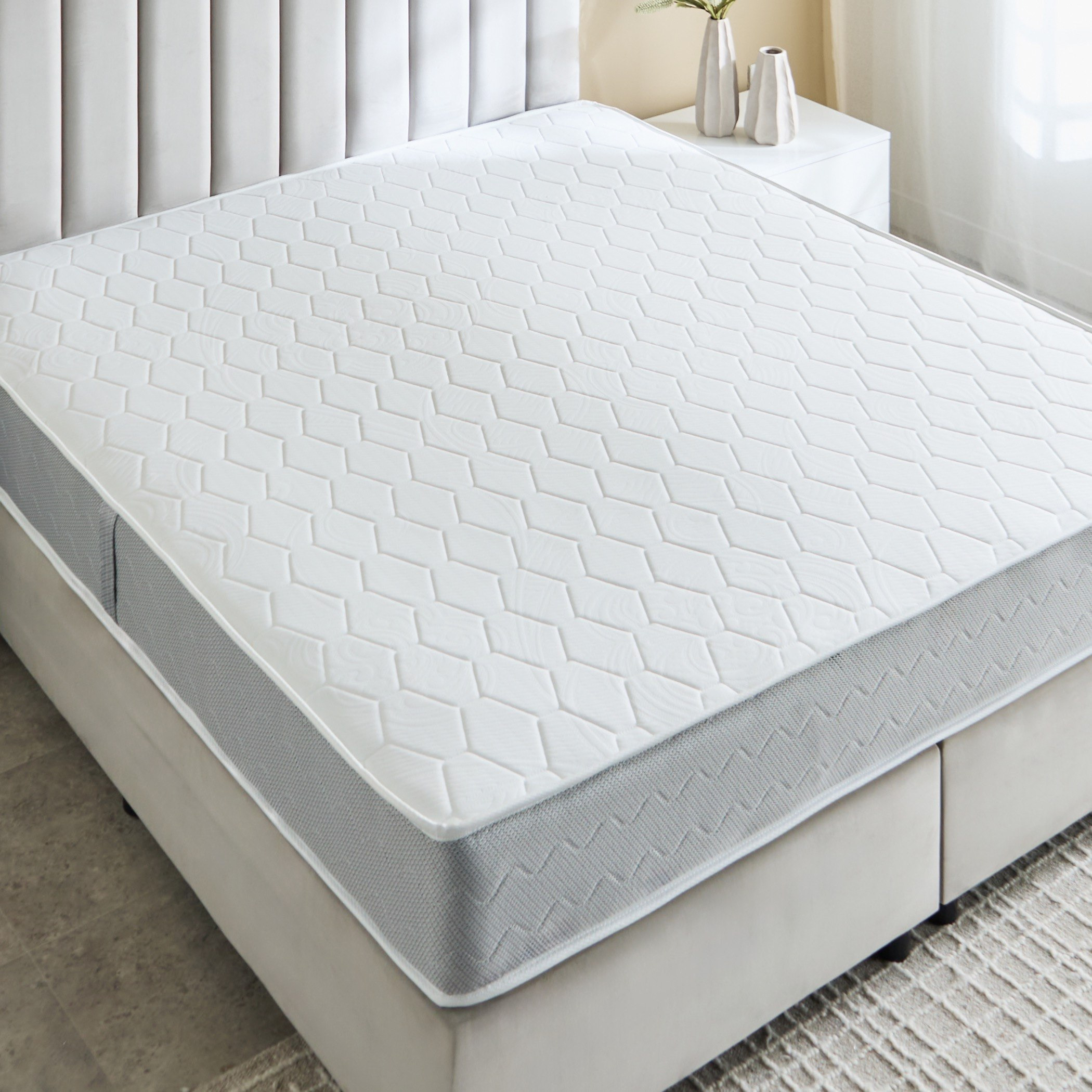 SleepEase iDreamSleep Knitted Breathable Fabric Bonnell Spring King Mattress - 180x200x21 cm-hbxfurniture-mattresses-king-image-4