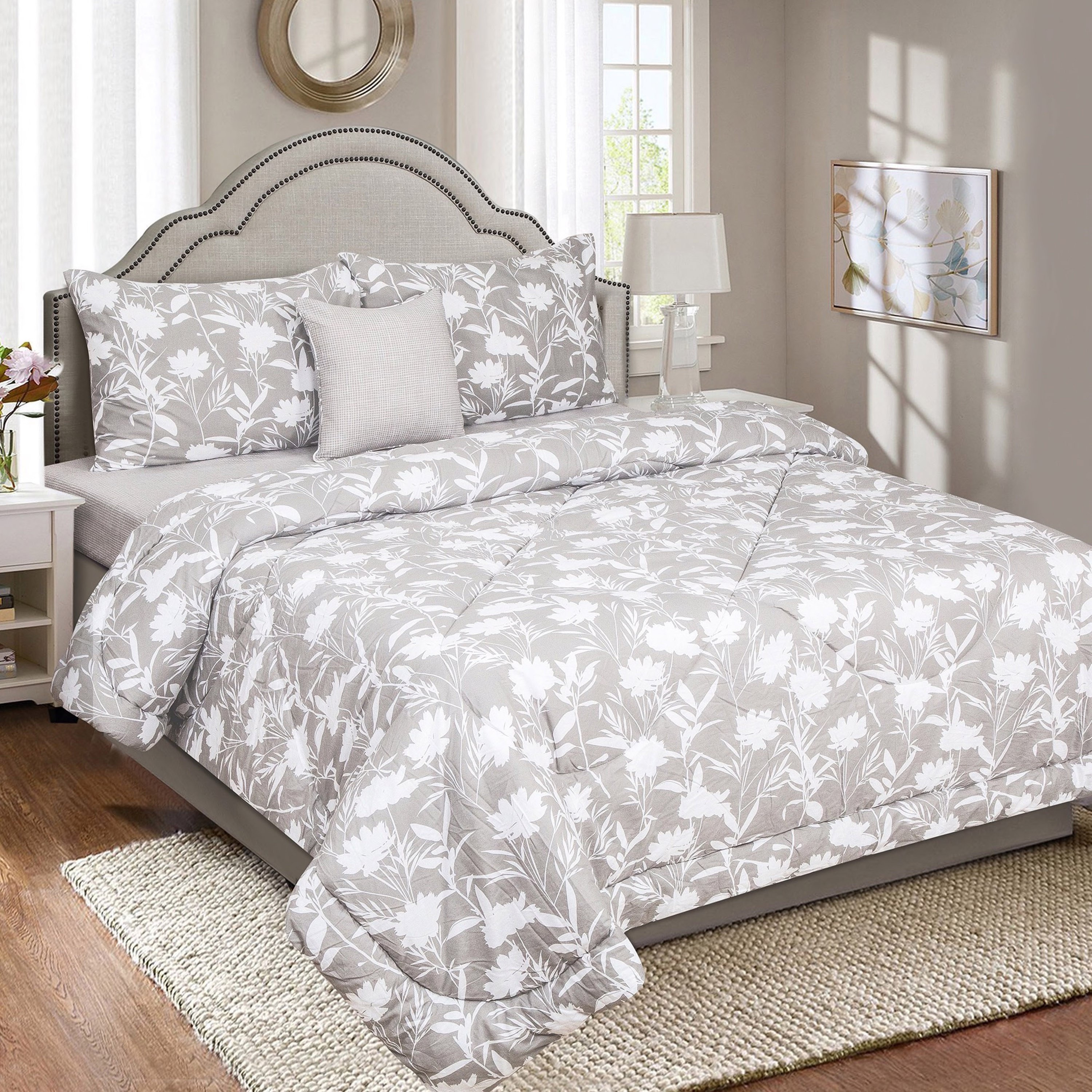 طقم لحاف قطن مزدوج بطبعات 5 قطع من فالنسيا - 160x220 سم-hbxhomeware-hbxdecorandfurnishings-image-1