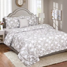 Valencia 5-Piece Sedum Print Cotton Twin BIAB Comforter Set - 160x220 cms
