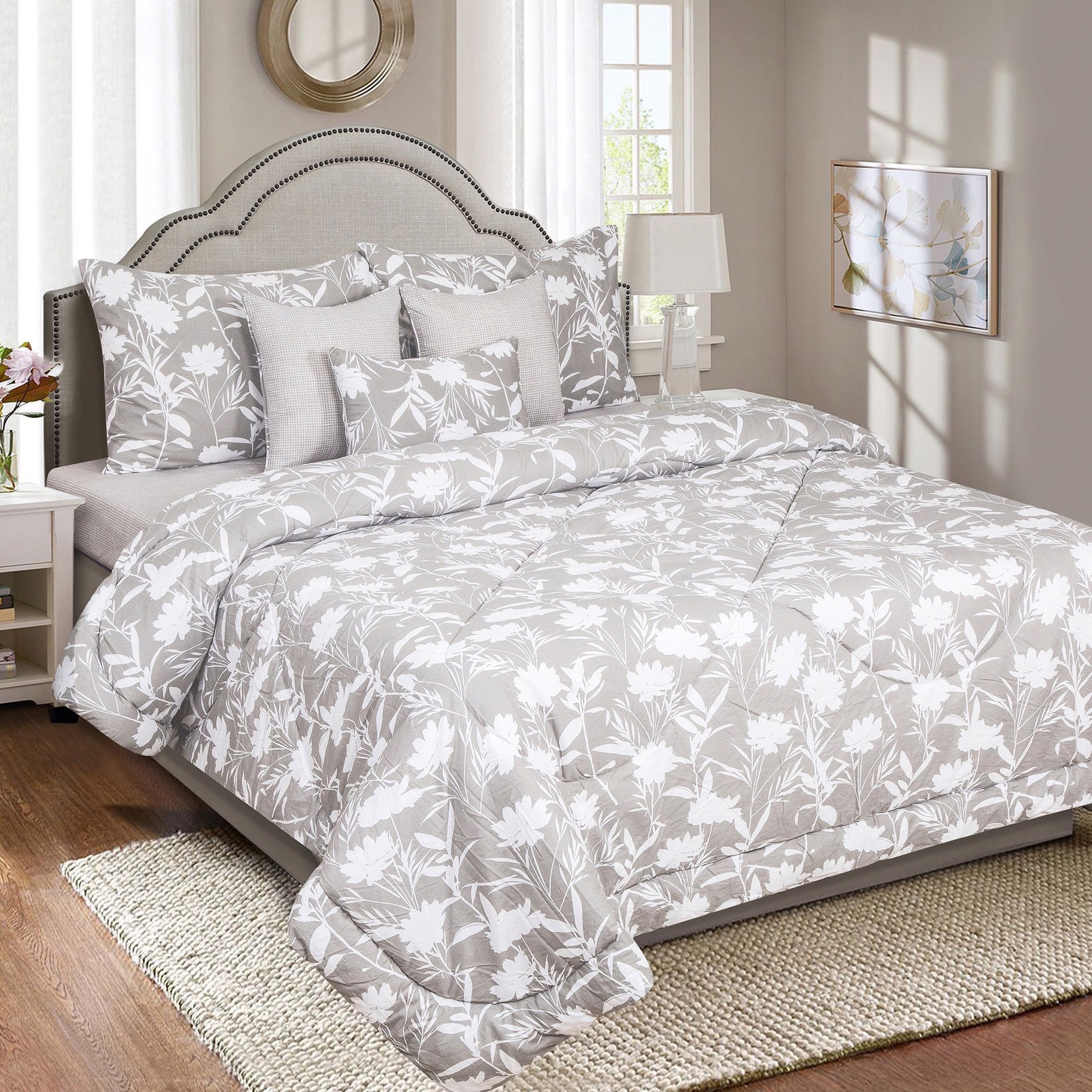 طقم لحاف كينج قطن بطبعات 7 قطع من فالنسيا - 220x240 سم-hbxhomeware-hbxdecorandfurnishings-image-1