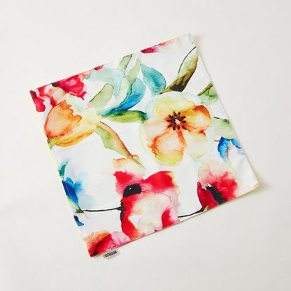 Poppy Print Outdoor Cushion Cover - 45x45 cms