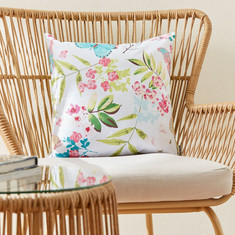 Gardenia Print Outdoor Cushion Cover - 45x45 cms