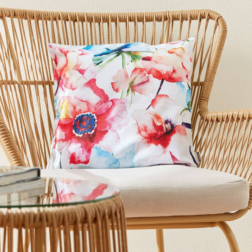 Poppy Print Outdoor Cushion Cover - 45x45 cm-Cushion Covers-image-0