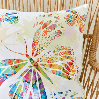 Butterfly Print Outdoor Cushion Cover - 45x45 cms