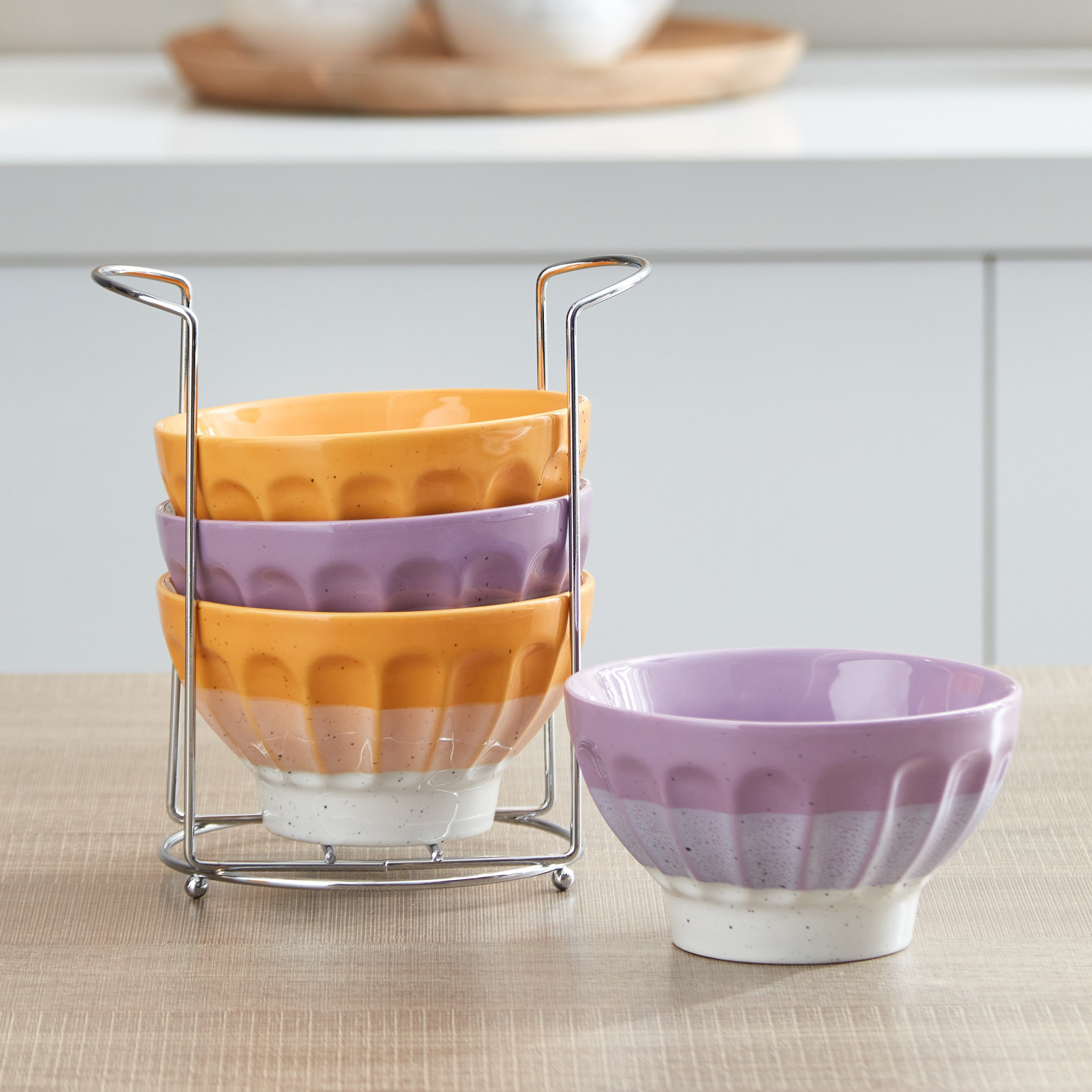 طقم أوعية قابلة للتكديس 5 قطع من جاليكسيا-hbxdecorandfurnishings-tabletop-serveware-image-1