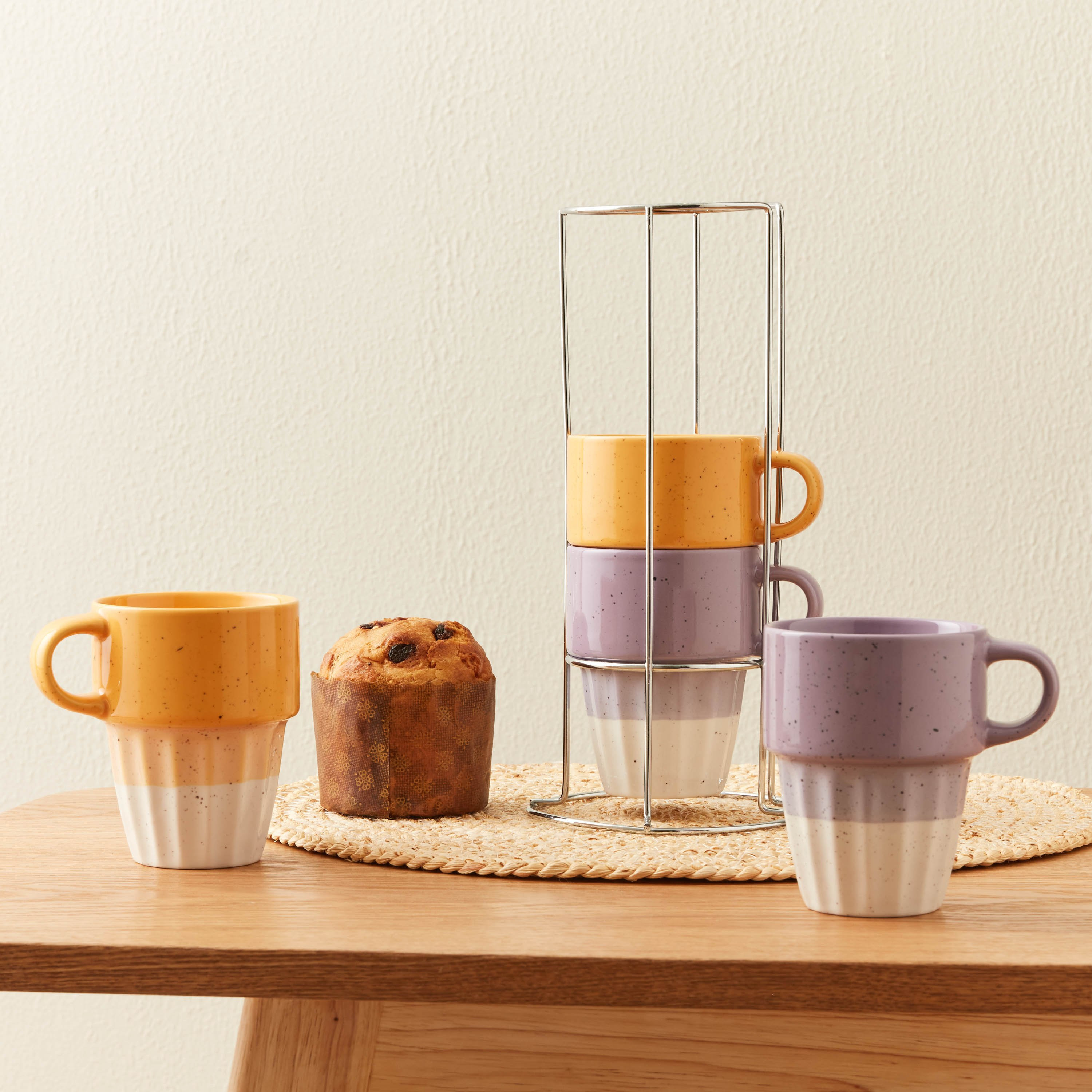 Galexia 5-Piece Stackable Mug Set-hbxhomeware-diningandtabletop-coffeeandteasets-image-1