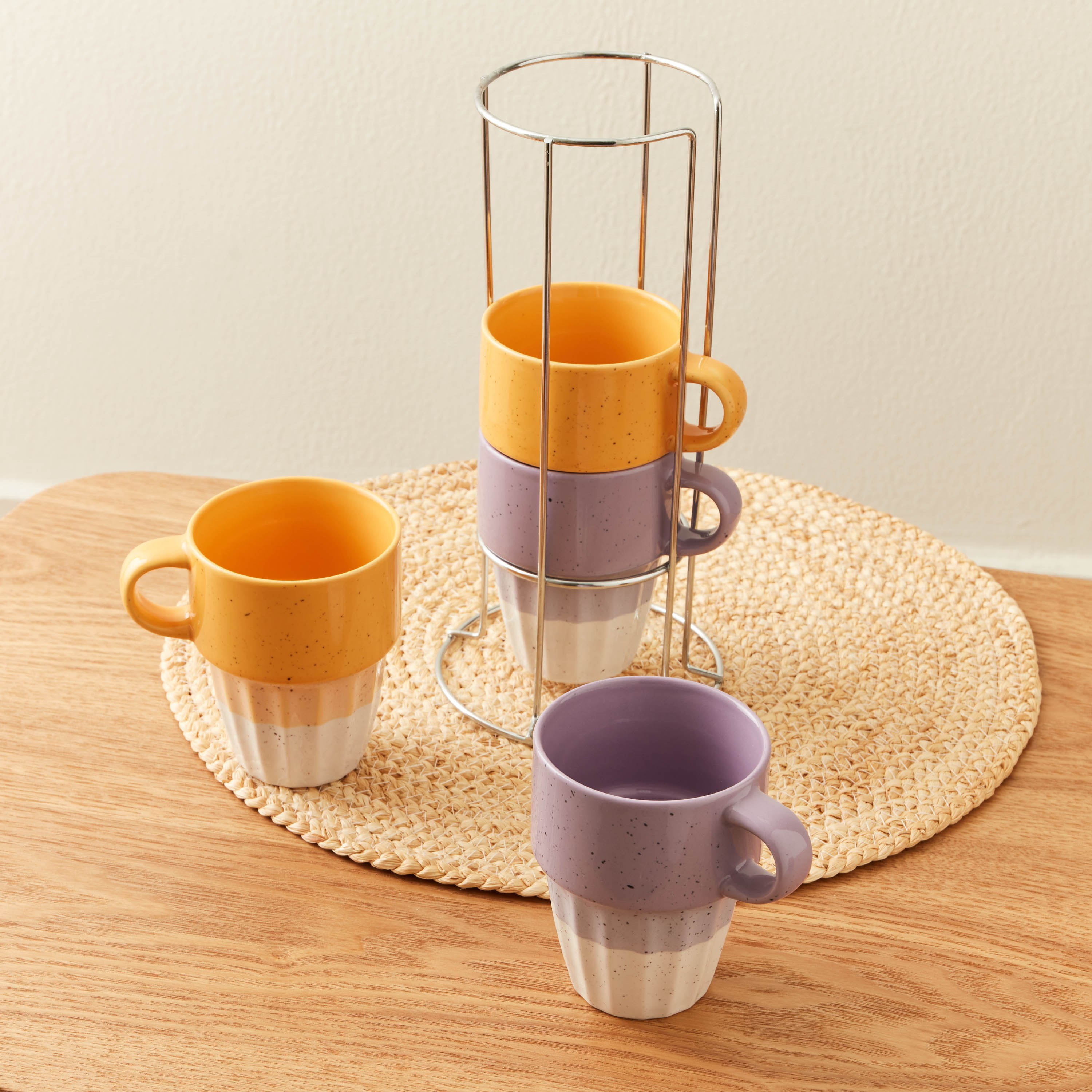 Galexia 5-Piece Stackable Mug Set-hbxhomeware-diningandtabletop-coffeeandteasets-image-2