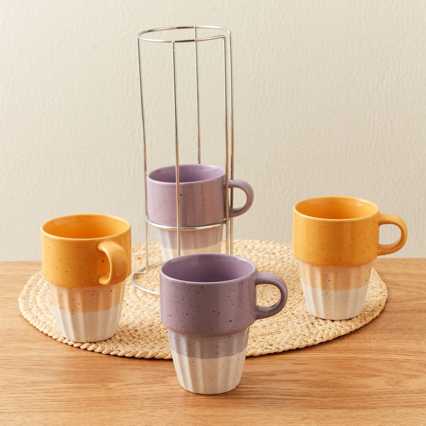 Galexia 5-Piece Stackable Mug Set-Coffee and Tea Sets-image-2
