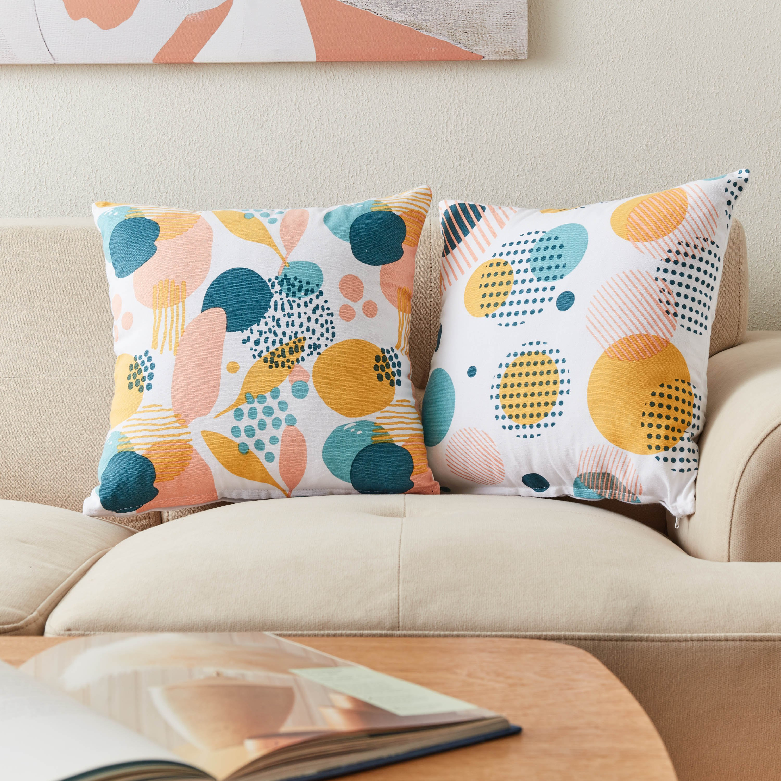 طقم غطاء وسادة بطبعات قطعتين كاي من فريدا - 40x40 سم-hbxhomeware-cushionsandcovers-cushioncovers-image-2