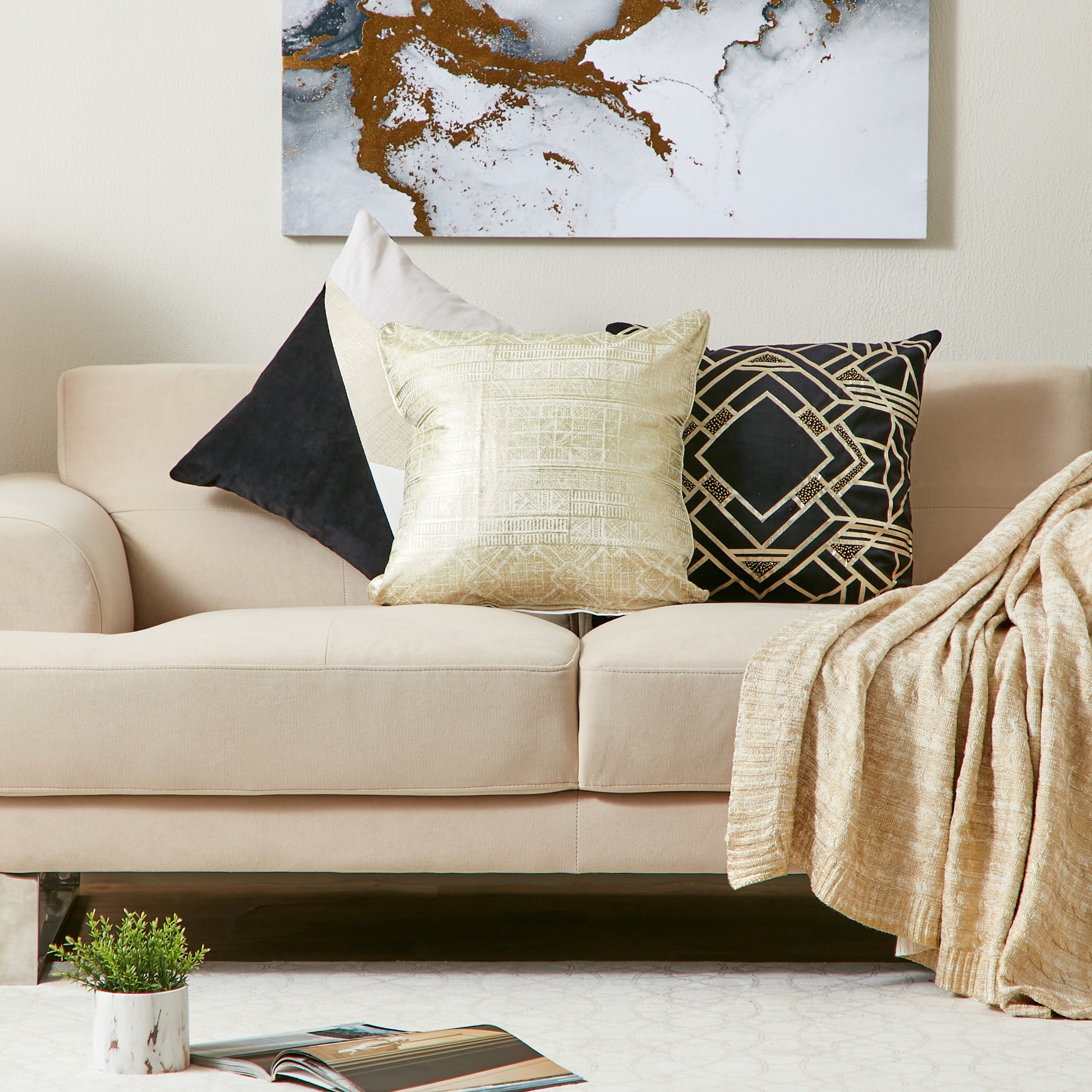 غطاء وسادة قماش برقعة هندسية من جيما بيريل - 45x45 سم-hbxhomeware-cushionsandcovers-cushioncovers-image-4