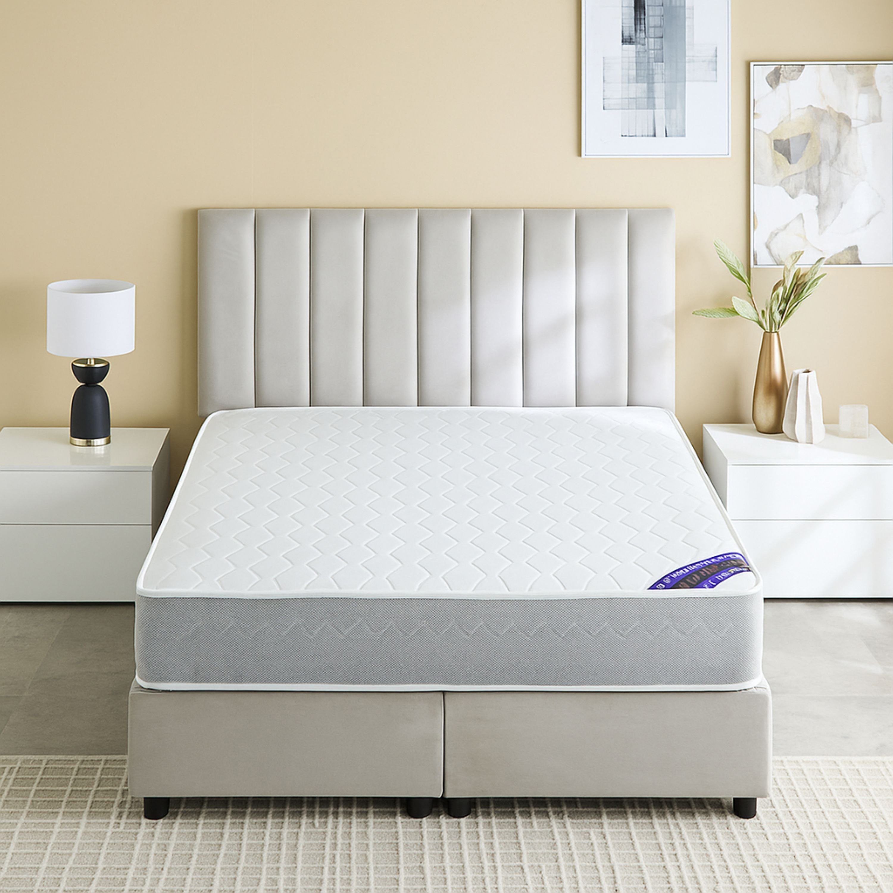 SleepEase iDreamSleep Knitted Breathable Fabric Bonnell Spring Queen Mattress - 140x200x21 cm-hbxbedroom-mattresses-queen-image-2
