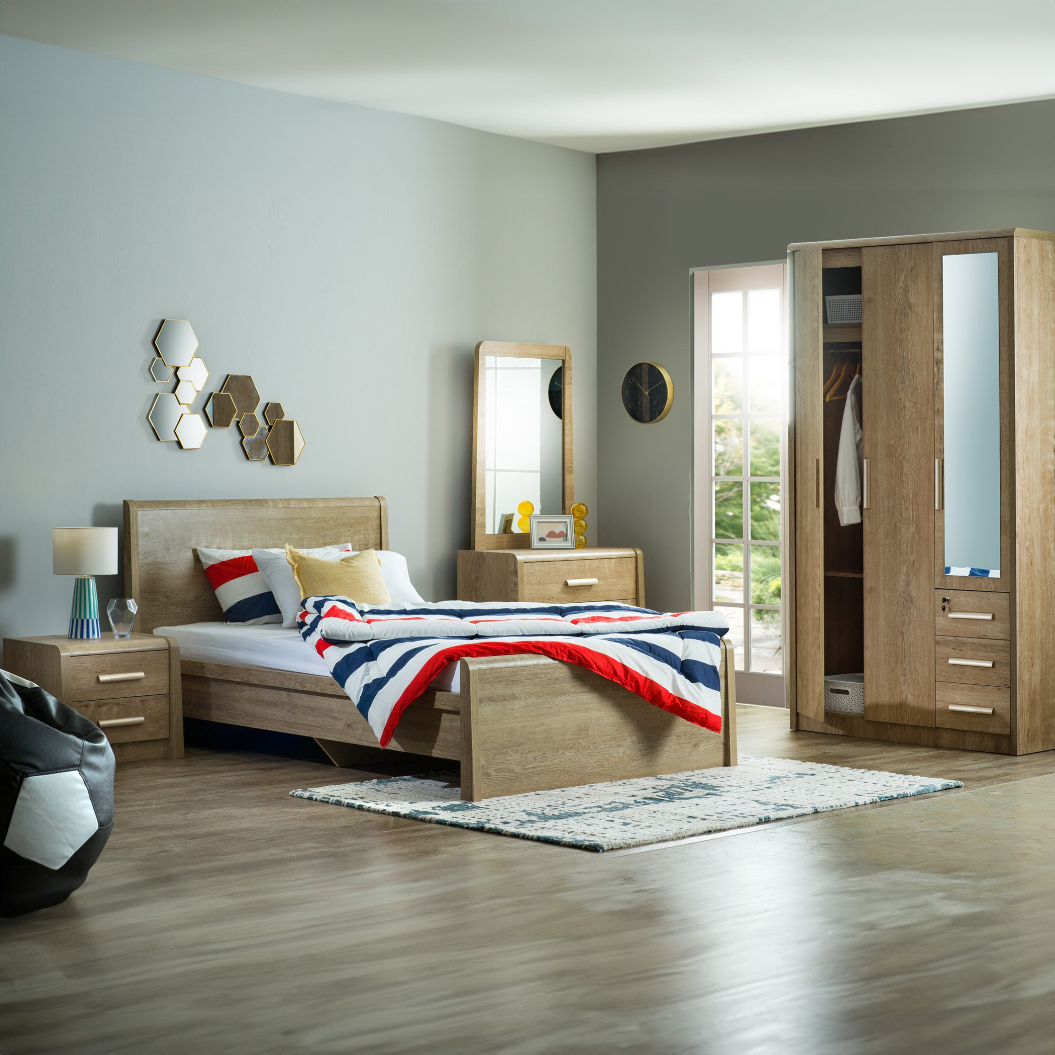 Curvy 3-Door Wardrobe with Mirror-hbxfurniture-wardrobes-image-15