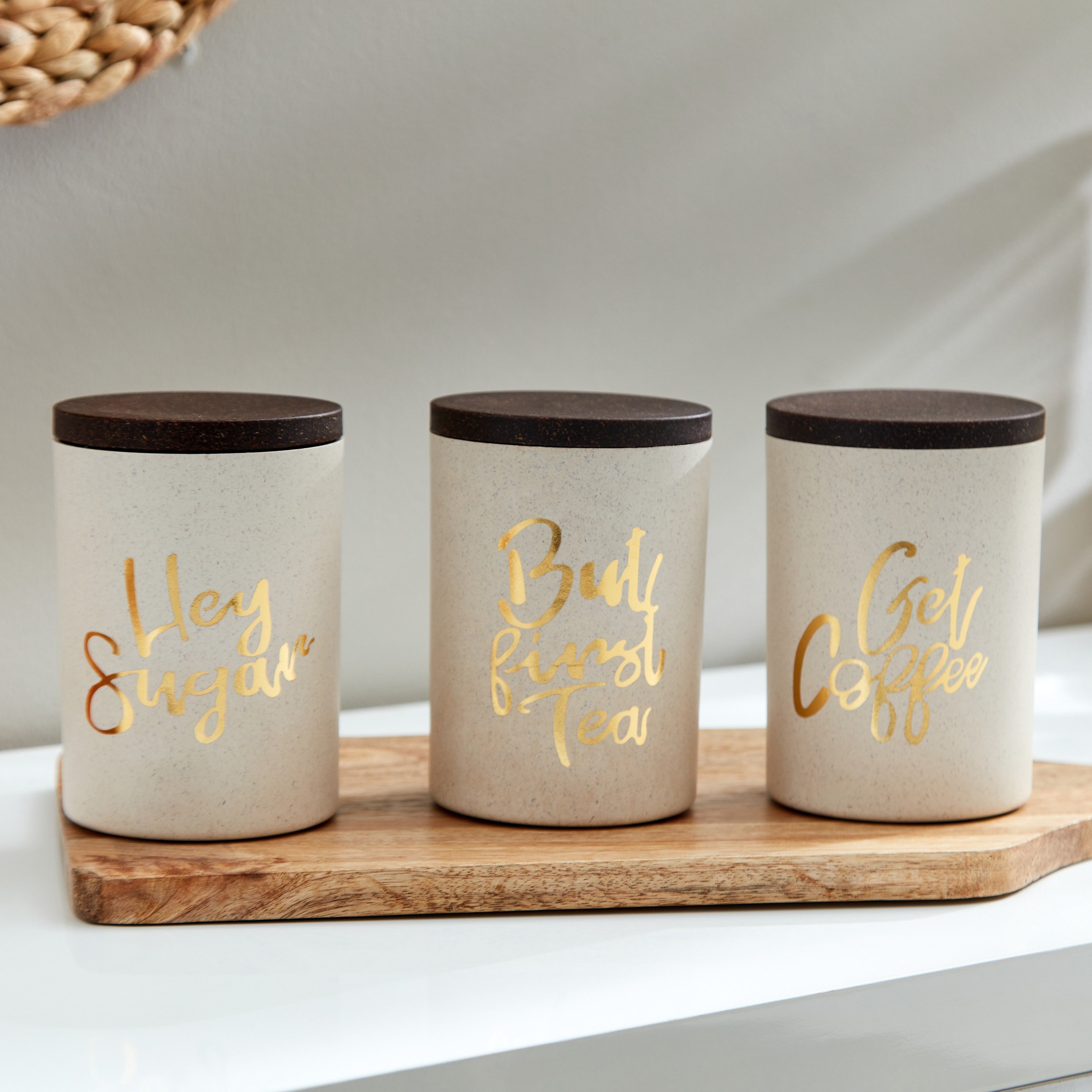 Stylish tea coffee sugar 2024 canisters