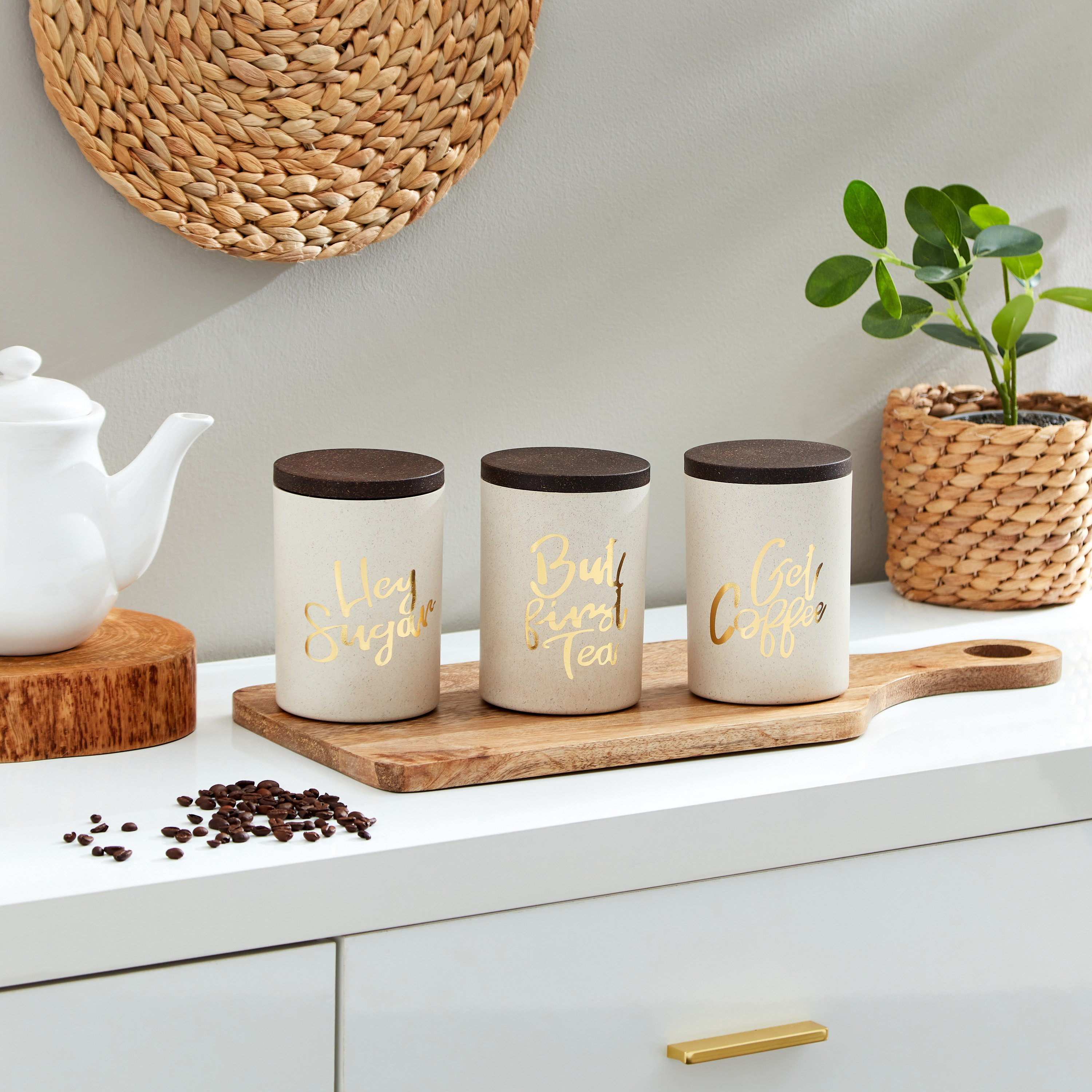 Personalised tea coffee sugar 2024 jars