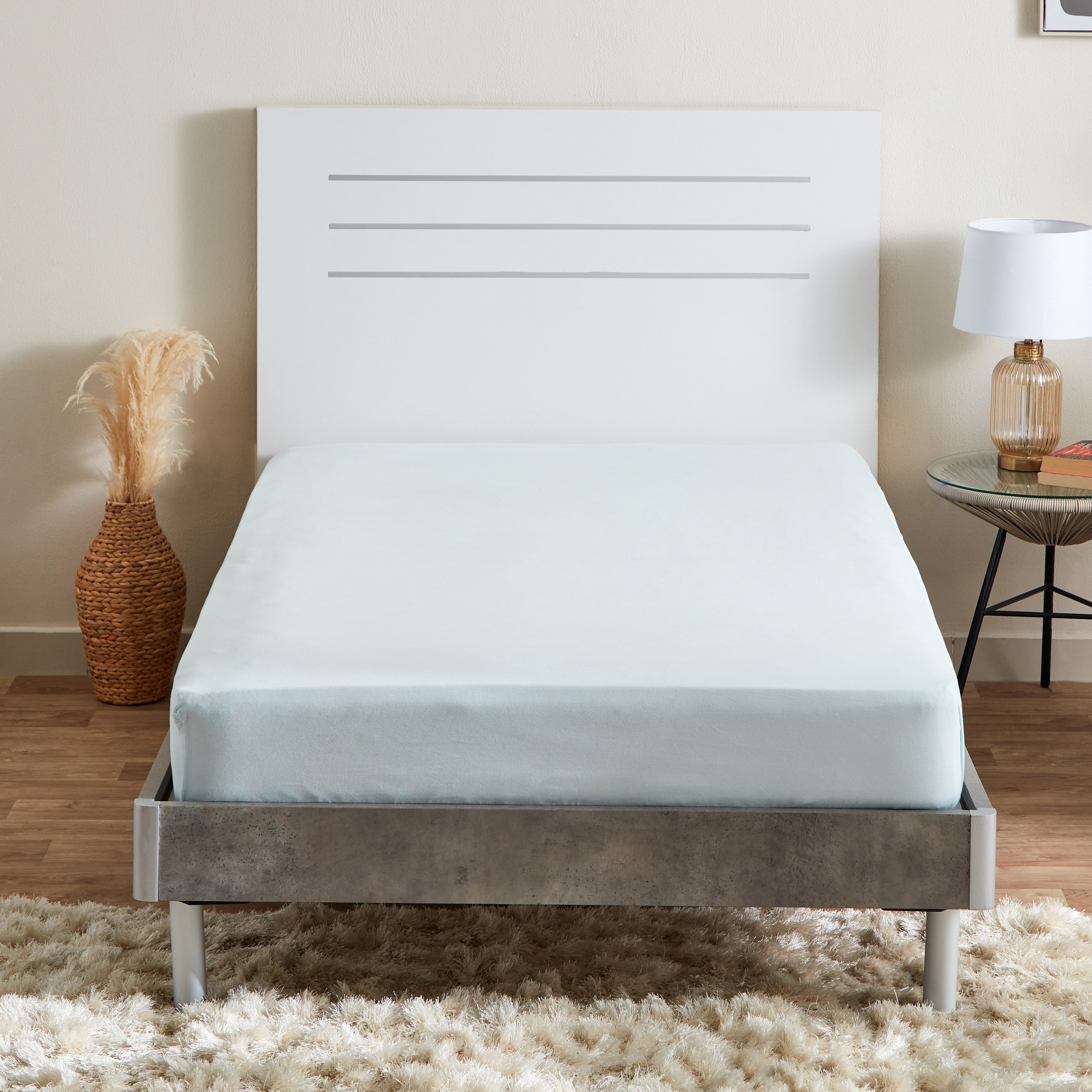 شرشف مطاطي فردي جيرسي من سوبر سوفت - 90x200+25 سم-hbxhomeware-hbxbedroom-image-2