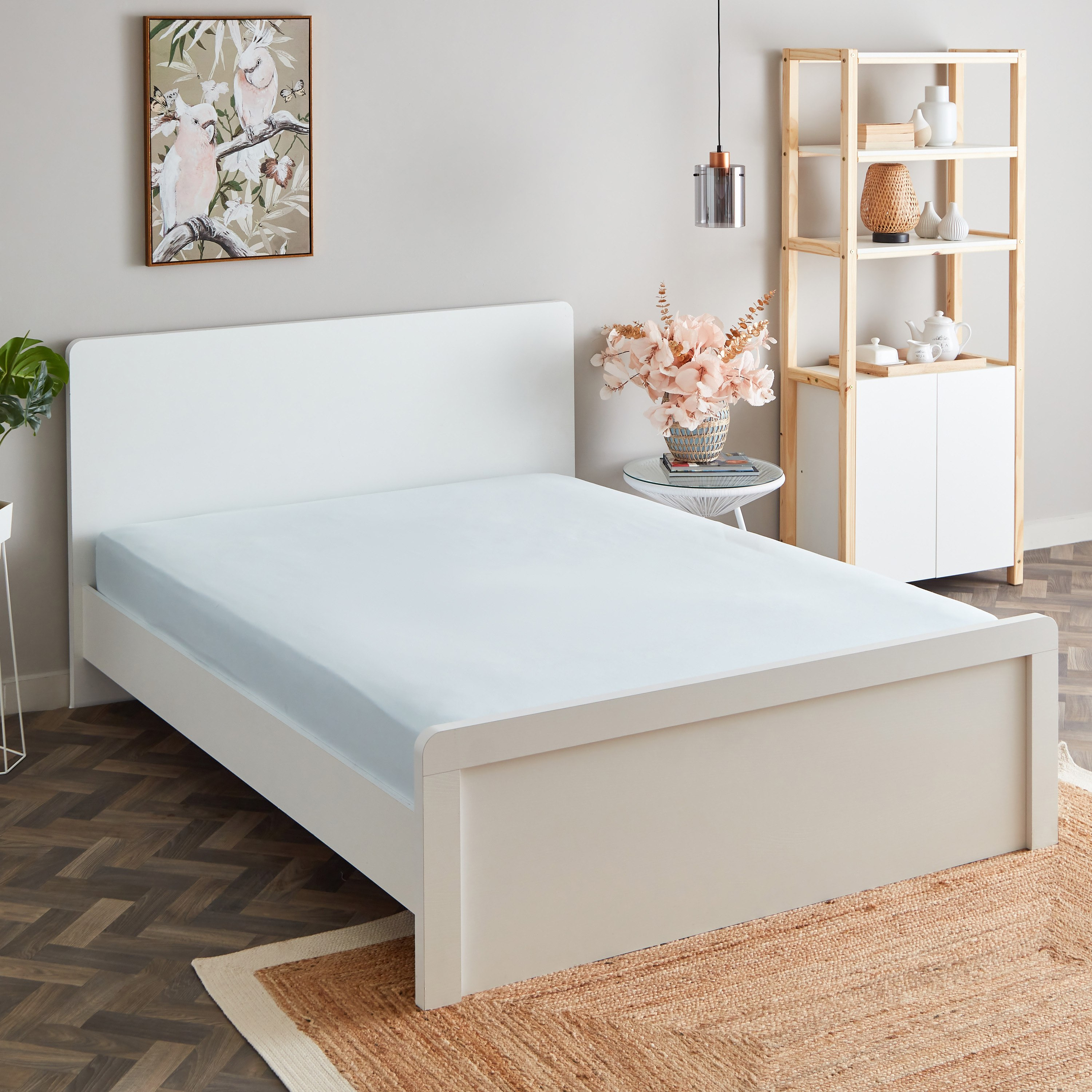 شرشف مطّاطي كينج جيرسي من سوبر سوفت - 180x200+33 سم-hbxhomeware-bedding-fittedsheets-image-1