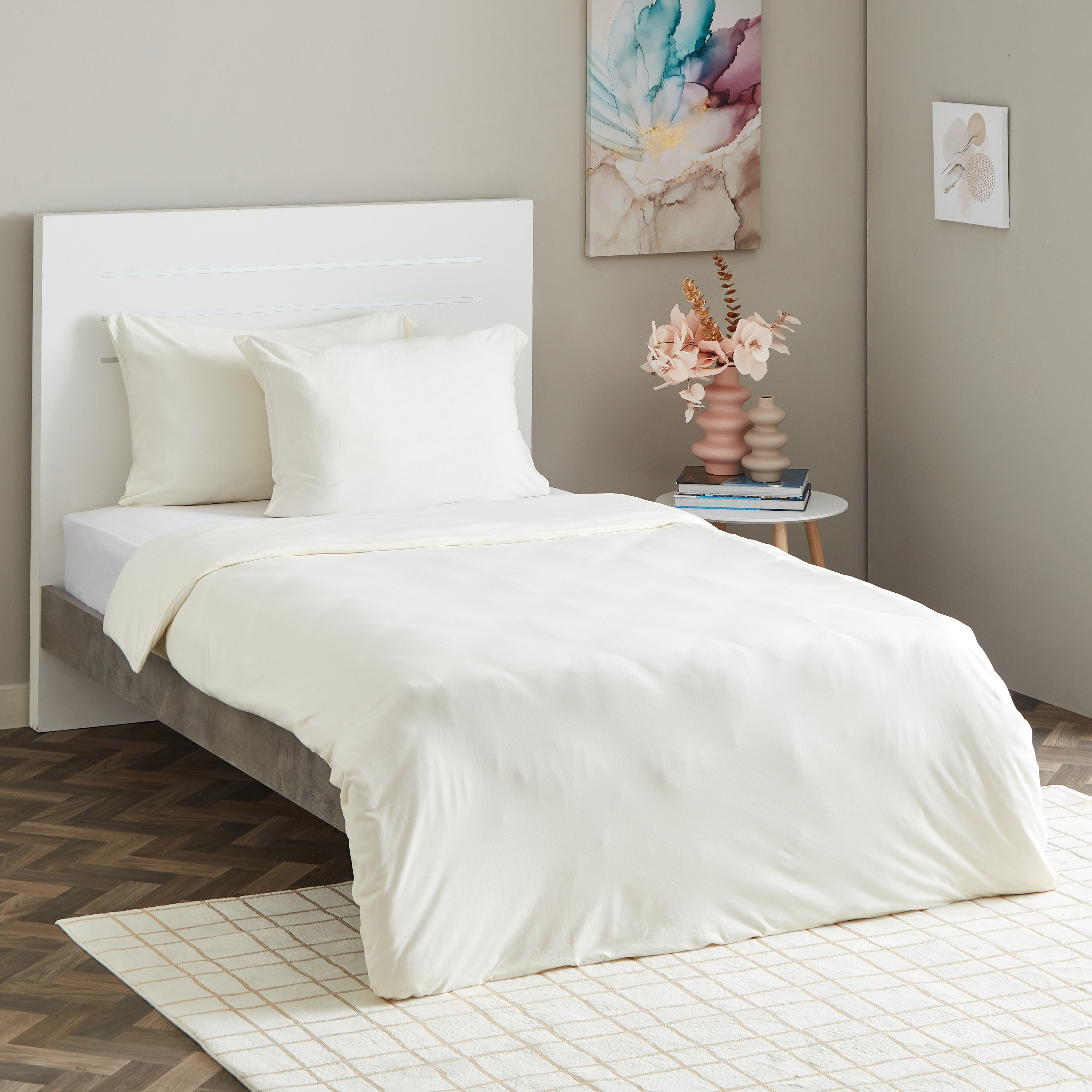 طقم غطاء لحاف مزدوج 4 قطع جيرسي من سوبر سوفت - 160x220 سم-hbxhomeware-bedding-duvetcovers-image-1
