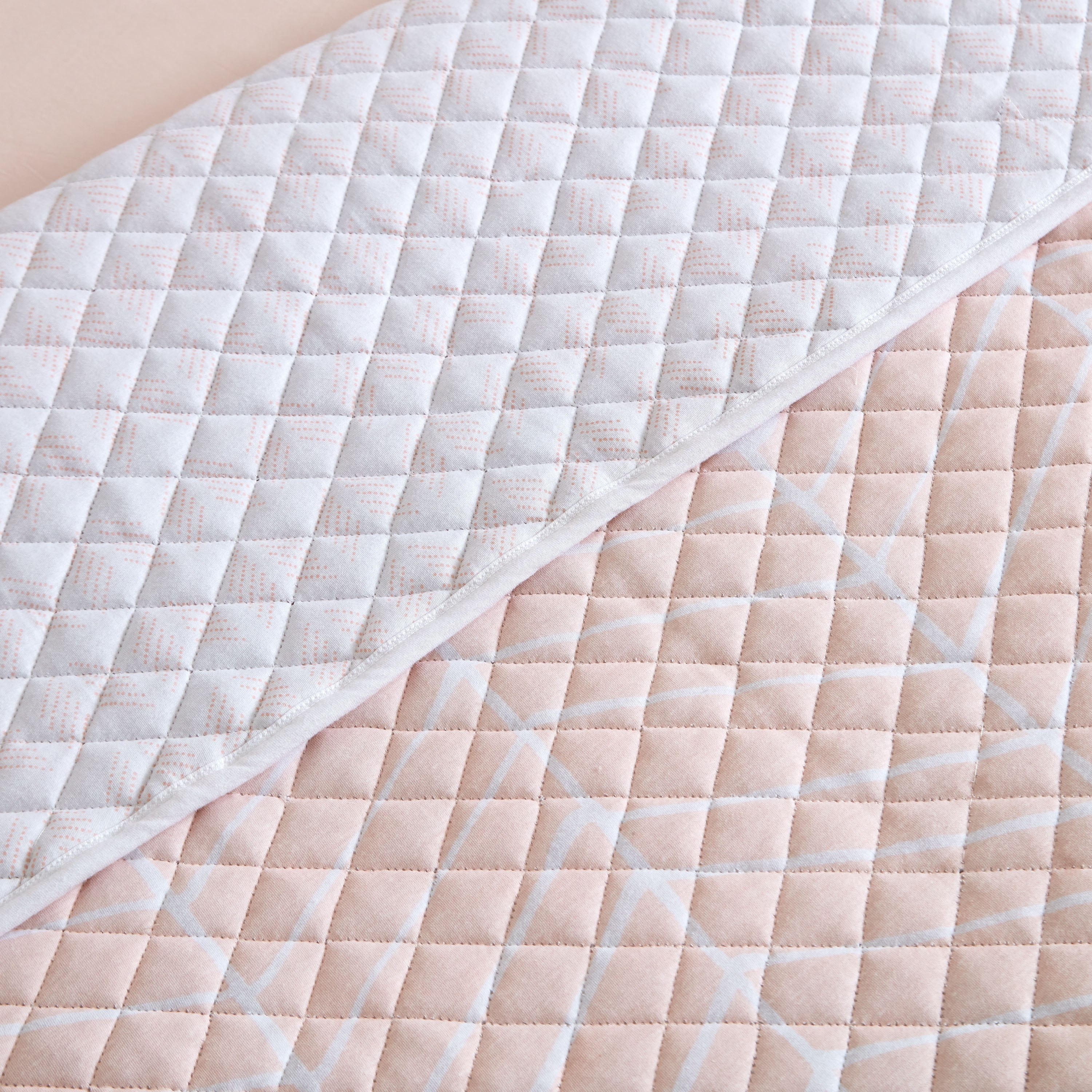 مفرش سرير جيرسي مزدوج فائق النعومة بطبعات شيفرون - 150×200 سم-hbxdecorandfurnishings-bedding-bedspreadsandquilts-image-5