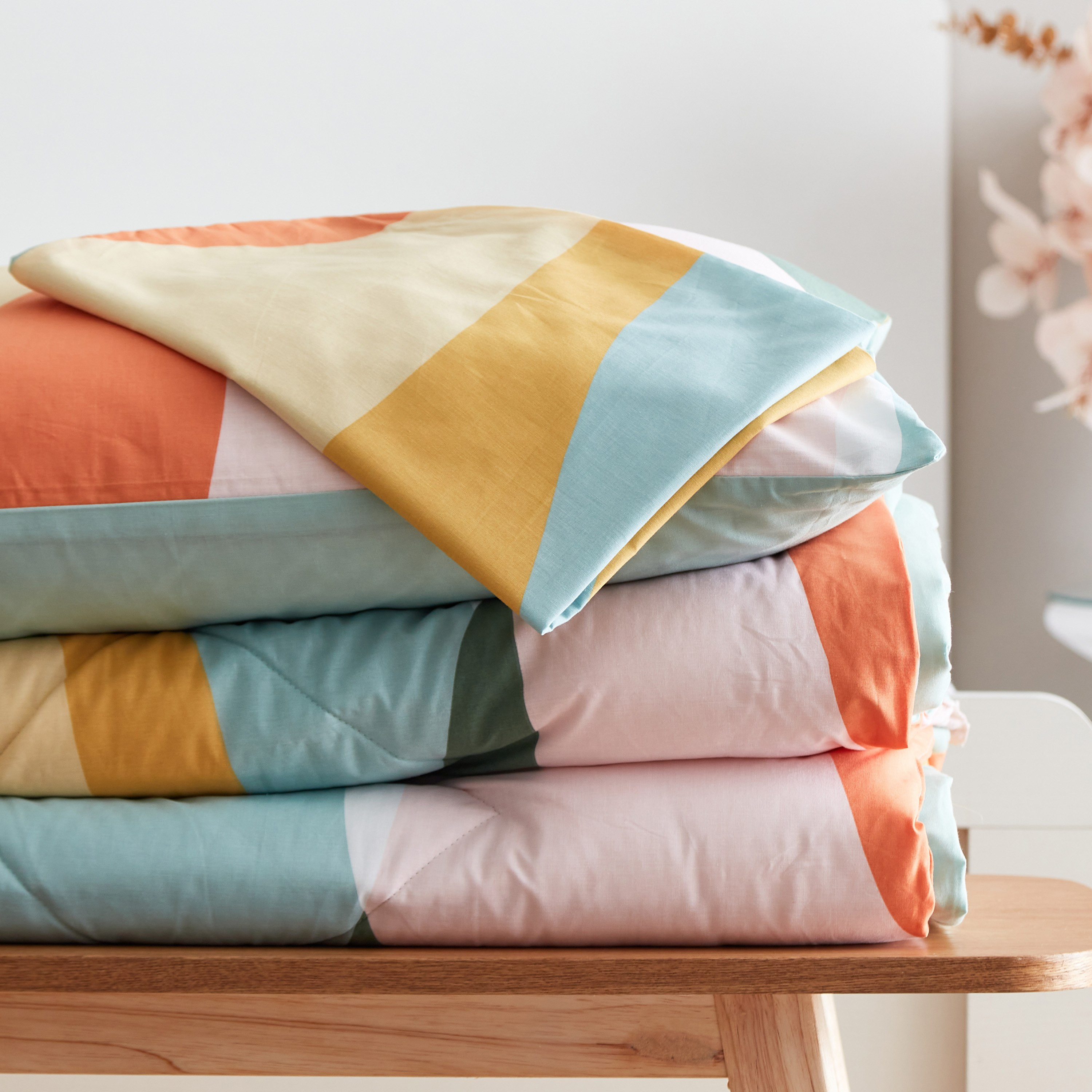 طقم لحاف قطن كوين يستخدم على الوجهين 3 قطع بطبعات من زايلا - 200x240 سم-hbxhomeware-hbxdecorandfurnishings-image-10