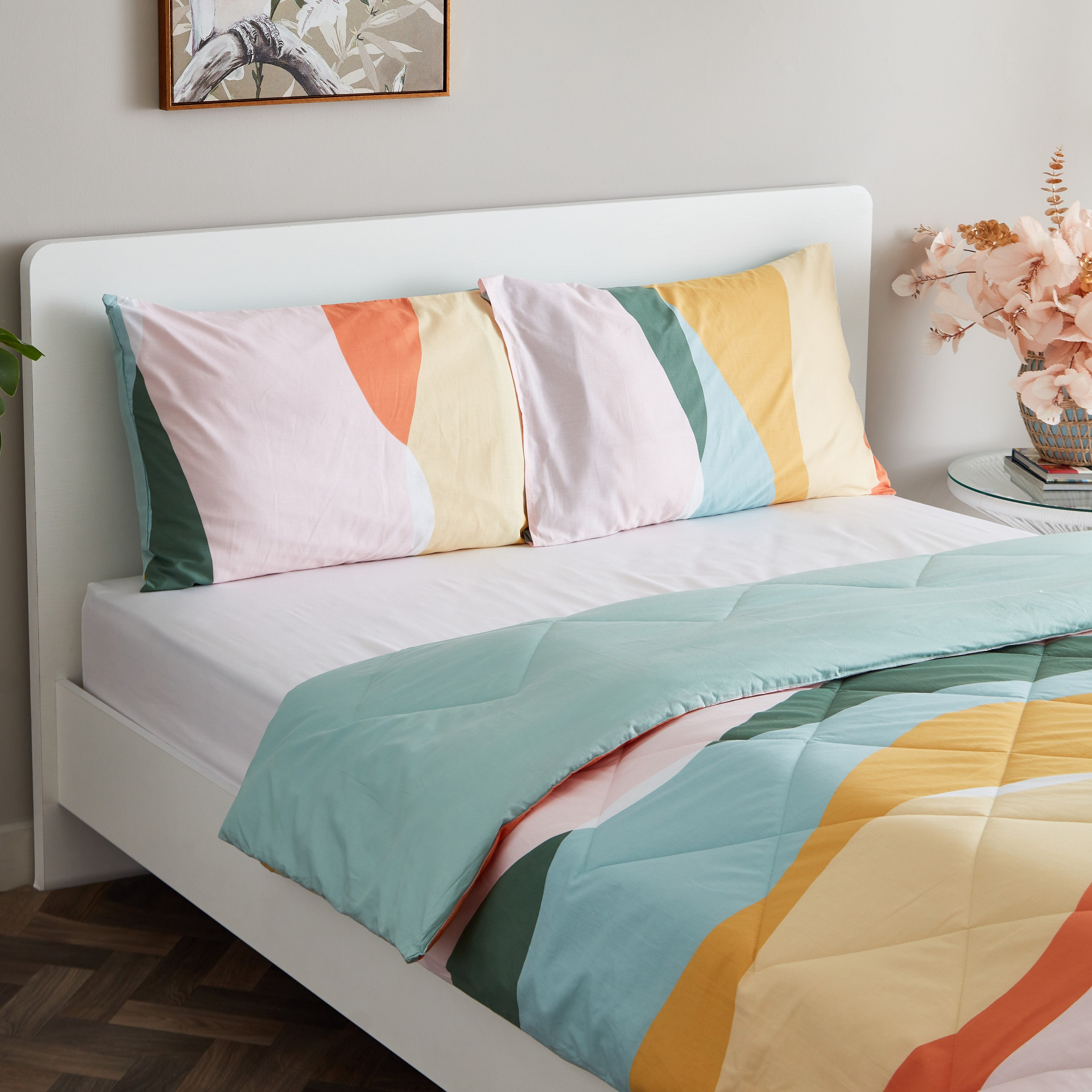 طقم لحاف قطن كوين يستخدم على الوجهين 3 قطع بطبعات من زايلا - 200x240 سم-hbxhomeware-hbxdecorandfurnishings-image-4