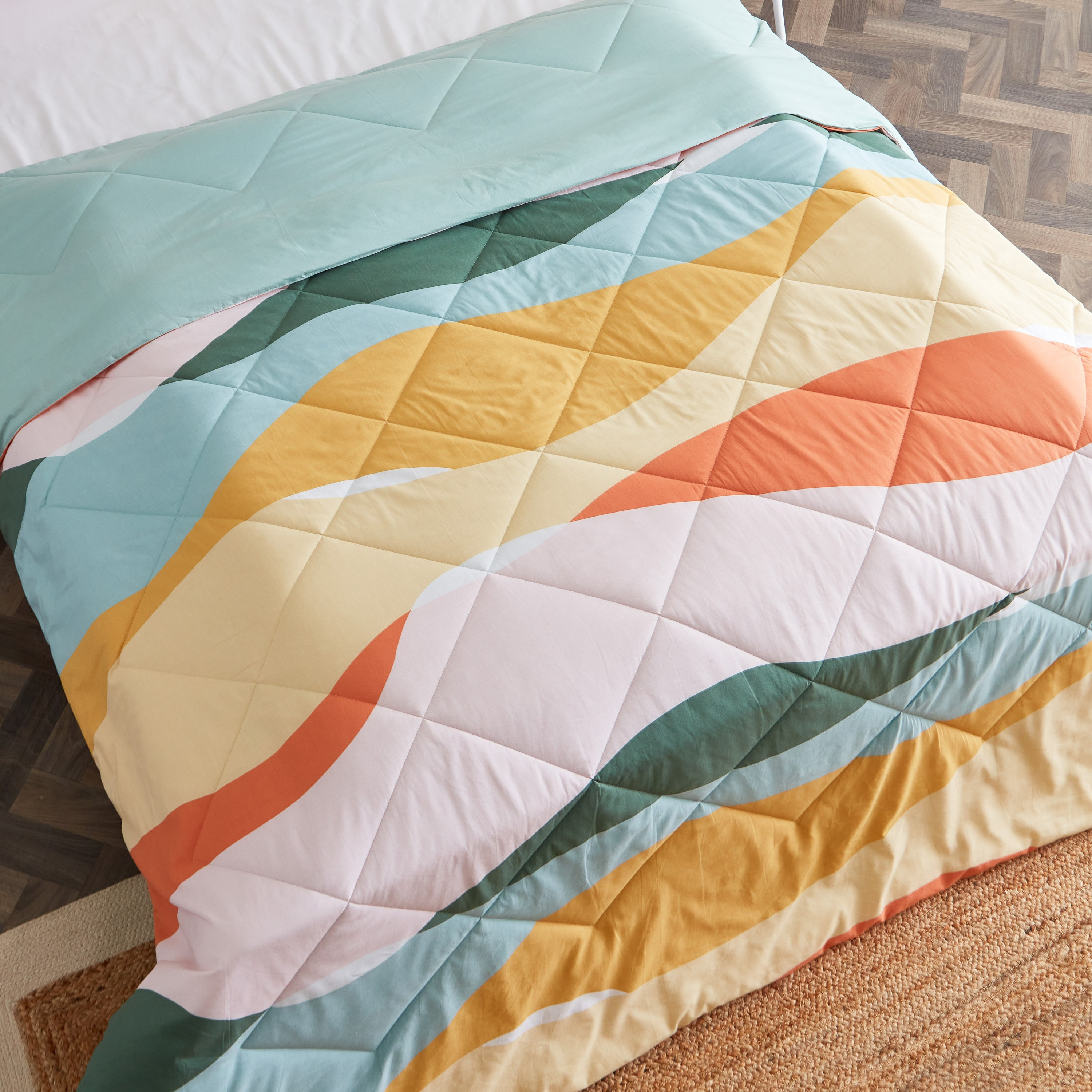طقم لحاف قطن كوين يستخدم على الوجهين 3 قطع بطبعات من زايلا - 200x240 سم-hbxhomeware-hbxdecorandfurnishings-image-5