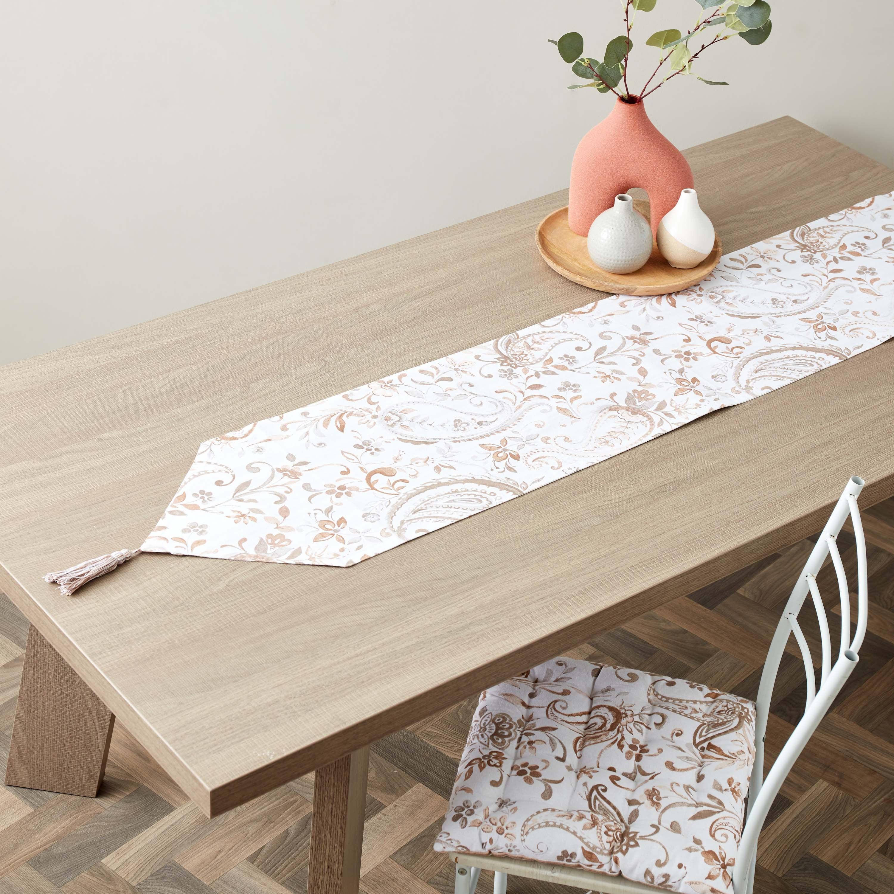 مفرش طاولة يستخدم على الوجهين بيزلي سيانا من هارلي - 33x180 سم-hbxdecorandfurnishings-homefurnishings-tablelinens-image-1