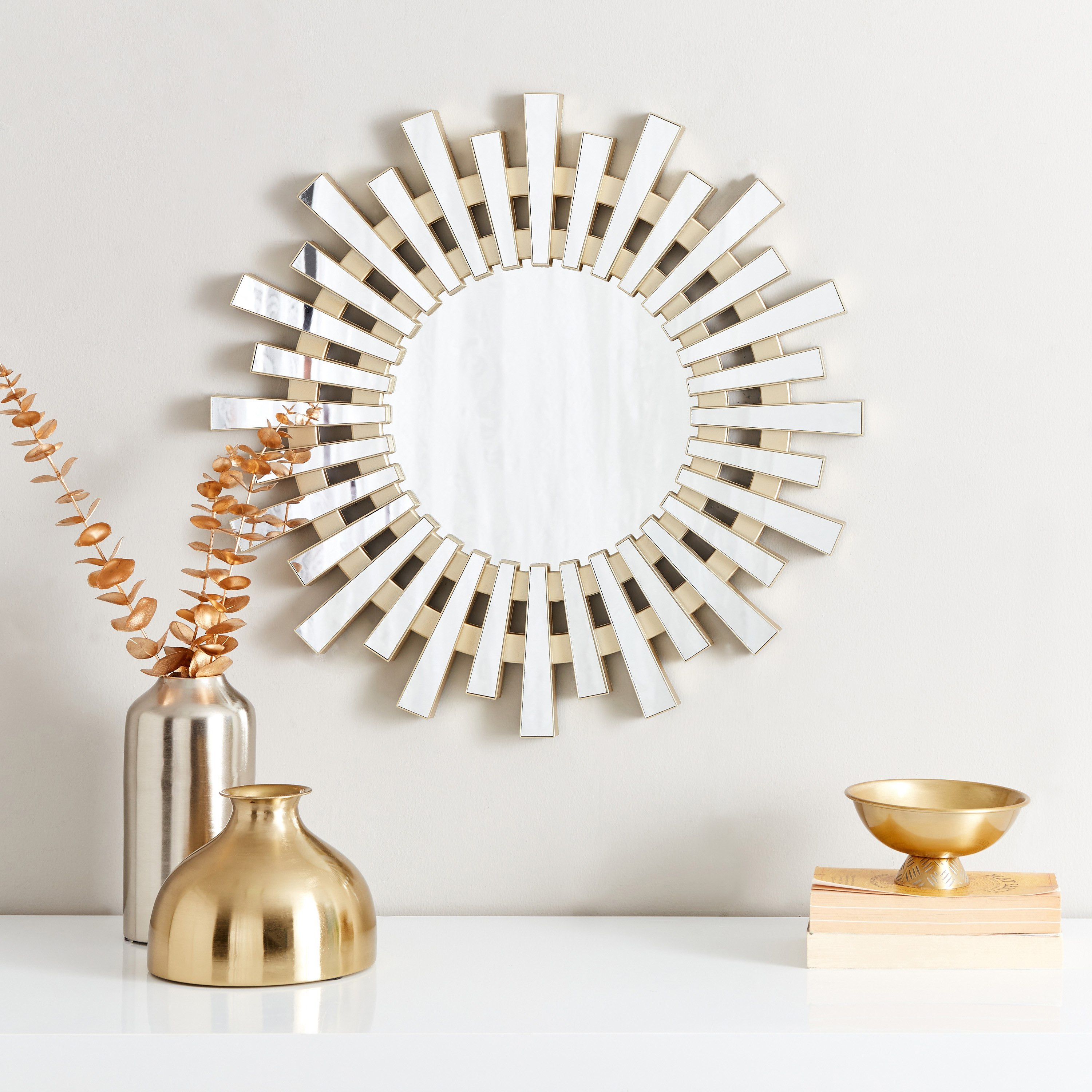 Hailee Decorative Designed Round Wall Mirror - 2x55 cm-PROMO_HB_AE_B1G1_250925-image-1