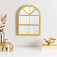 Hailee Window Design Wall Mirror - 29.5x3x39 cms