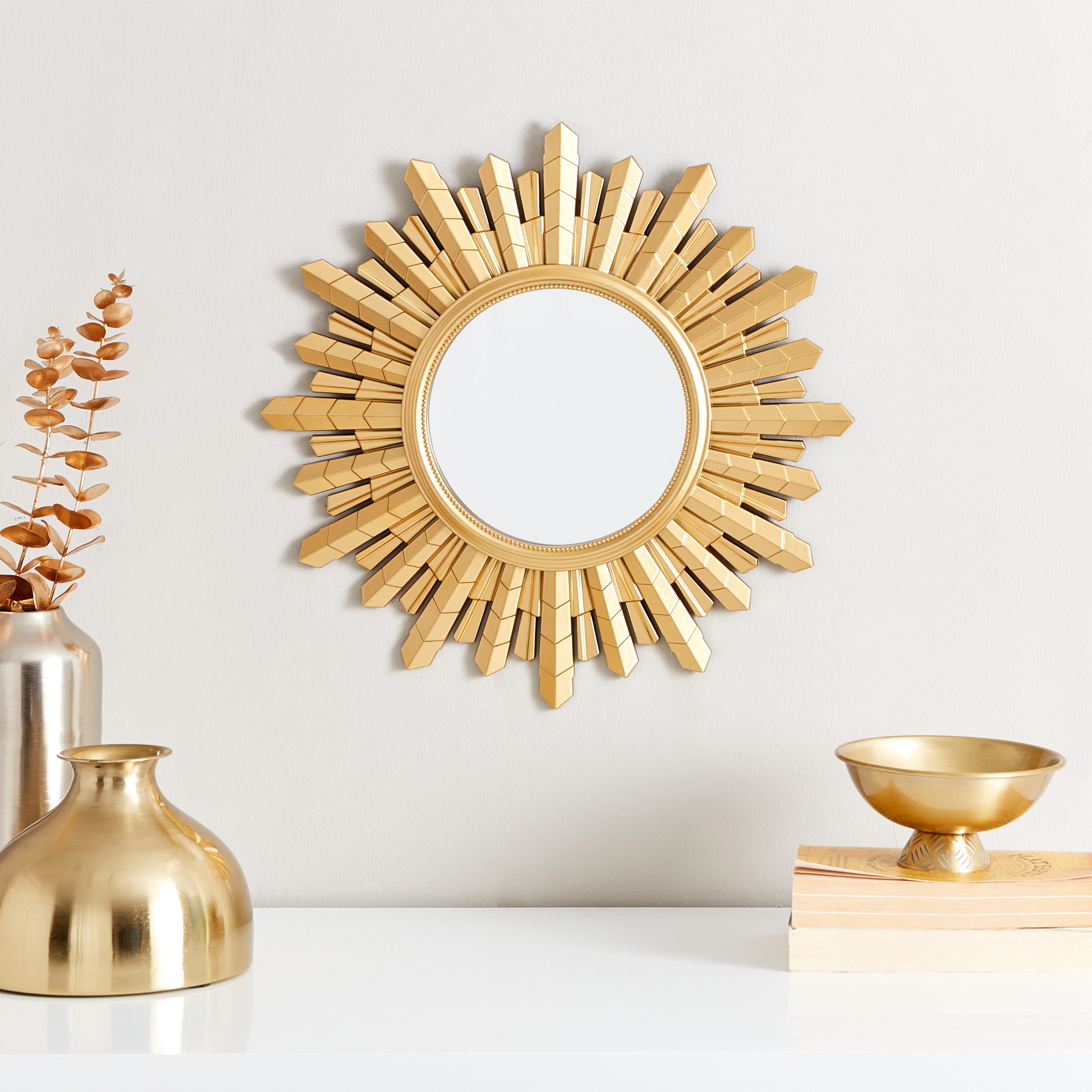 مرآة حائط مستديرة بتصميم صن شاين من هايلي - 40 سم-hbxhomeware-hbxdecorandfurnishings-image-1