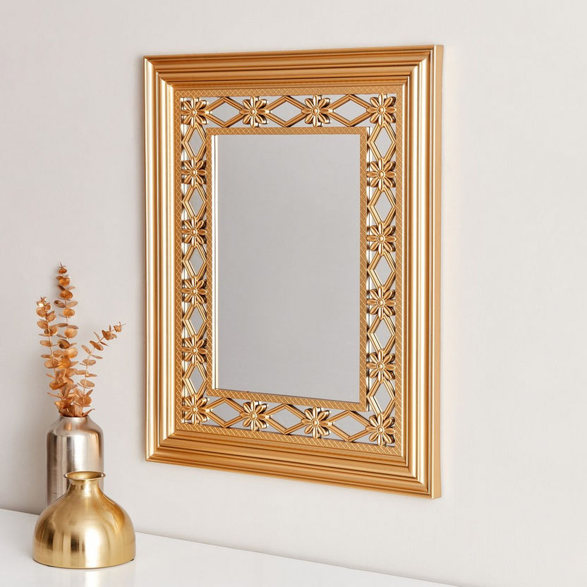 Hailee Modern Rectangular Wall Mirror - 56x3x70.5 cm-Mirrors-image-1