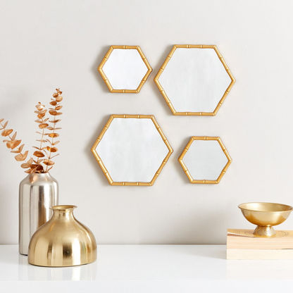 Hailee 4-Piece Hexagon Wall Mirror Set
