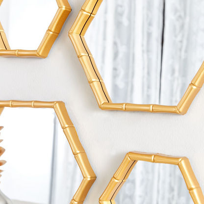 Hailee 4-Piece Hexagon Wall Mirror Set