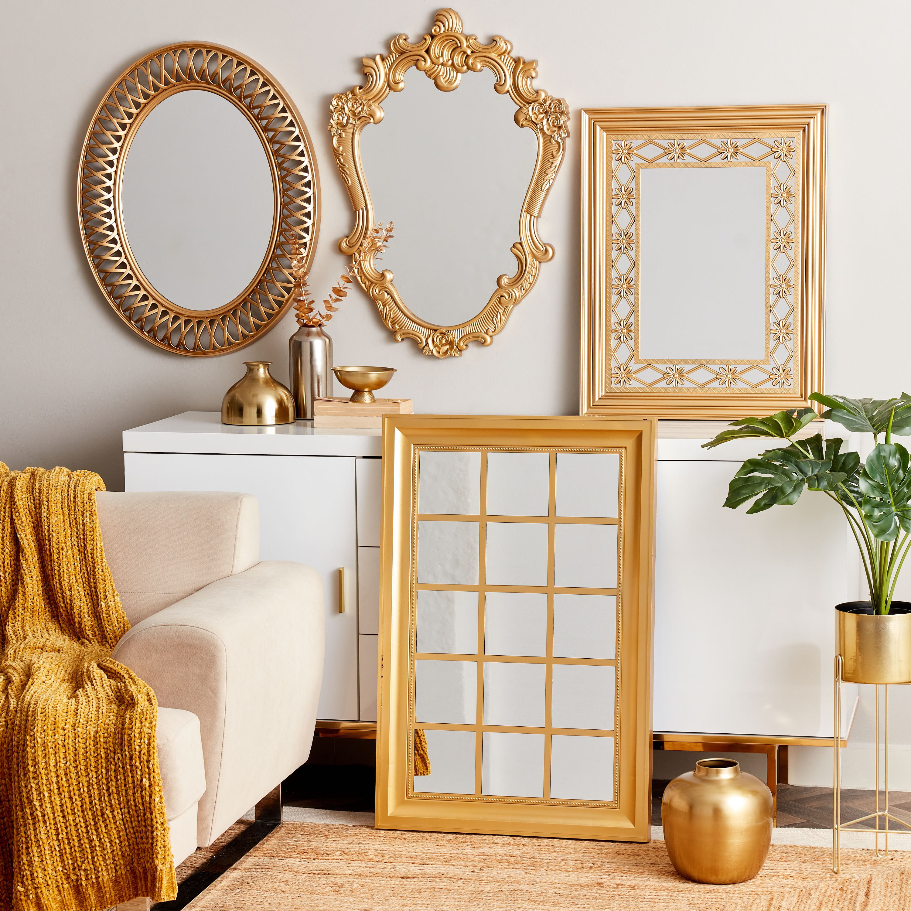 مرآة حائط باروك موديرين من هايلي - 55x4x80 سم-hbxhomeware-hbxdecorandfurnishings-image-4