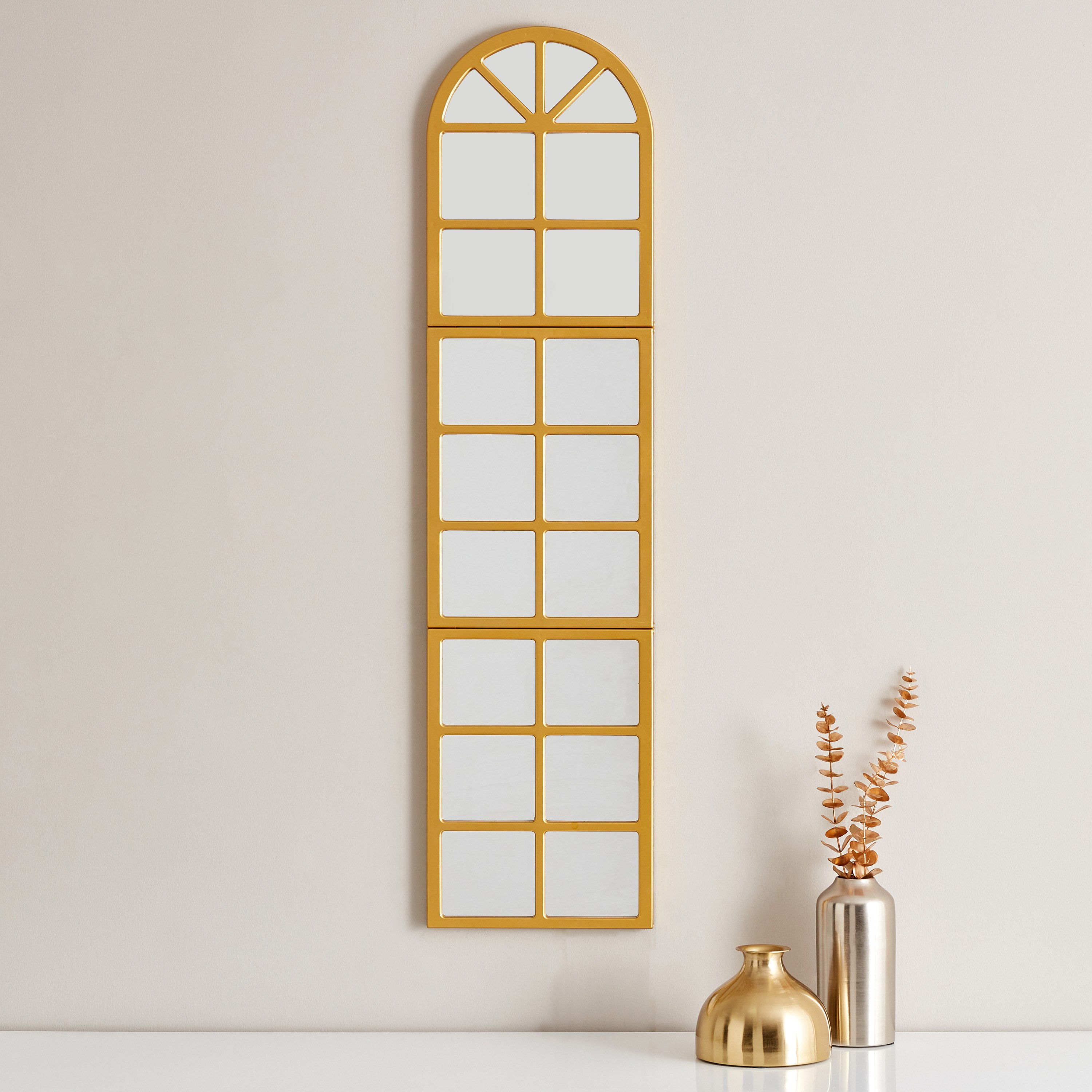 مرآة حائط تيك تاك بتصميم نافذة من هايلي - 30x2x120 سم-hbxhomeware-hbxdecorandfurnishings-image-1