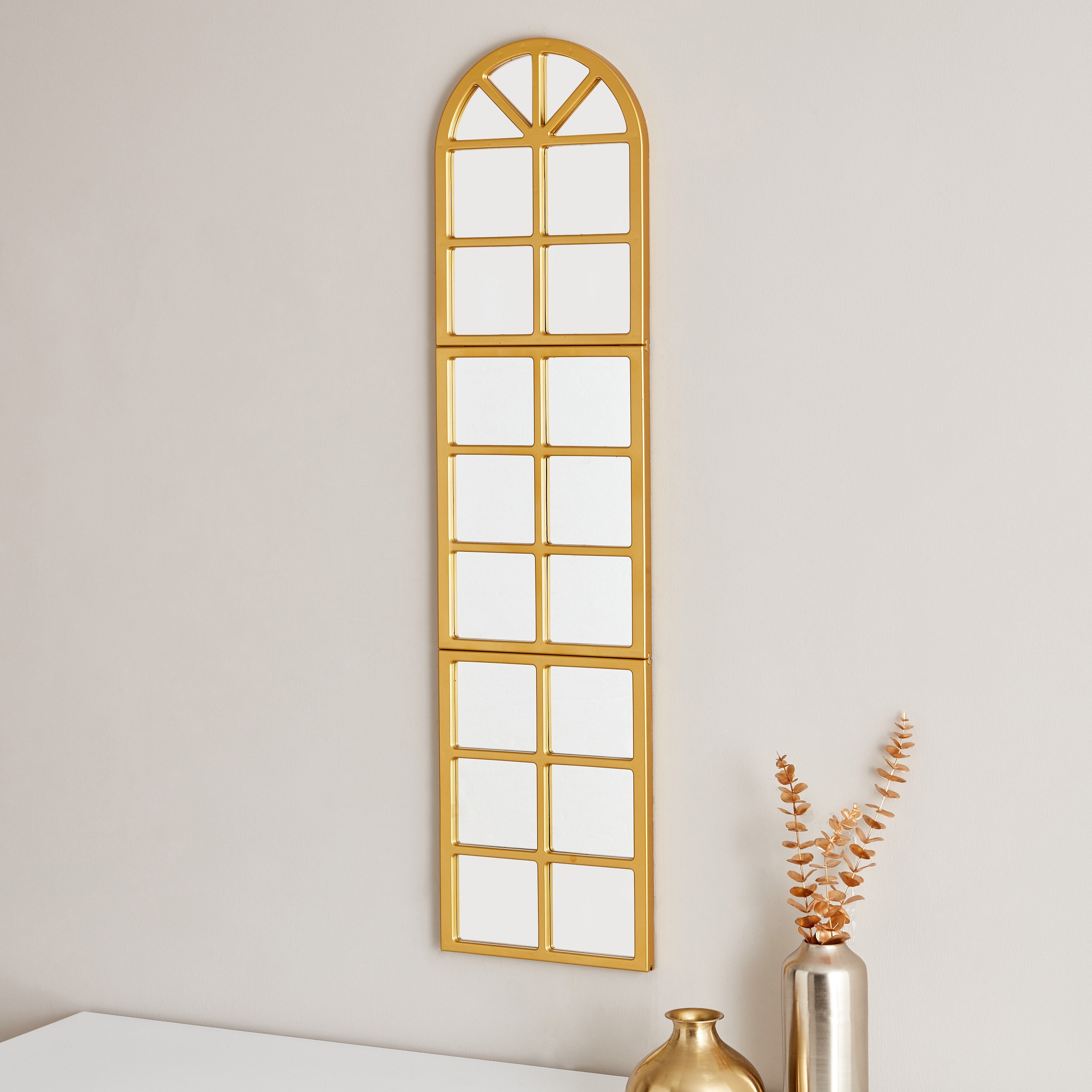 مرآة حائط تيك تاك بتصميم نافذة من هايلي - 30x2x120 سم-hbxhomeware-hbxdecorandfurnishings-image-2