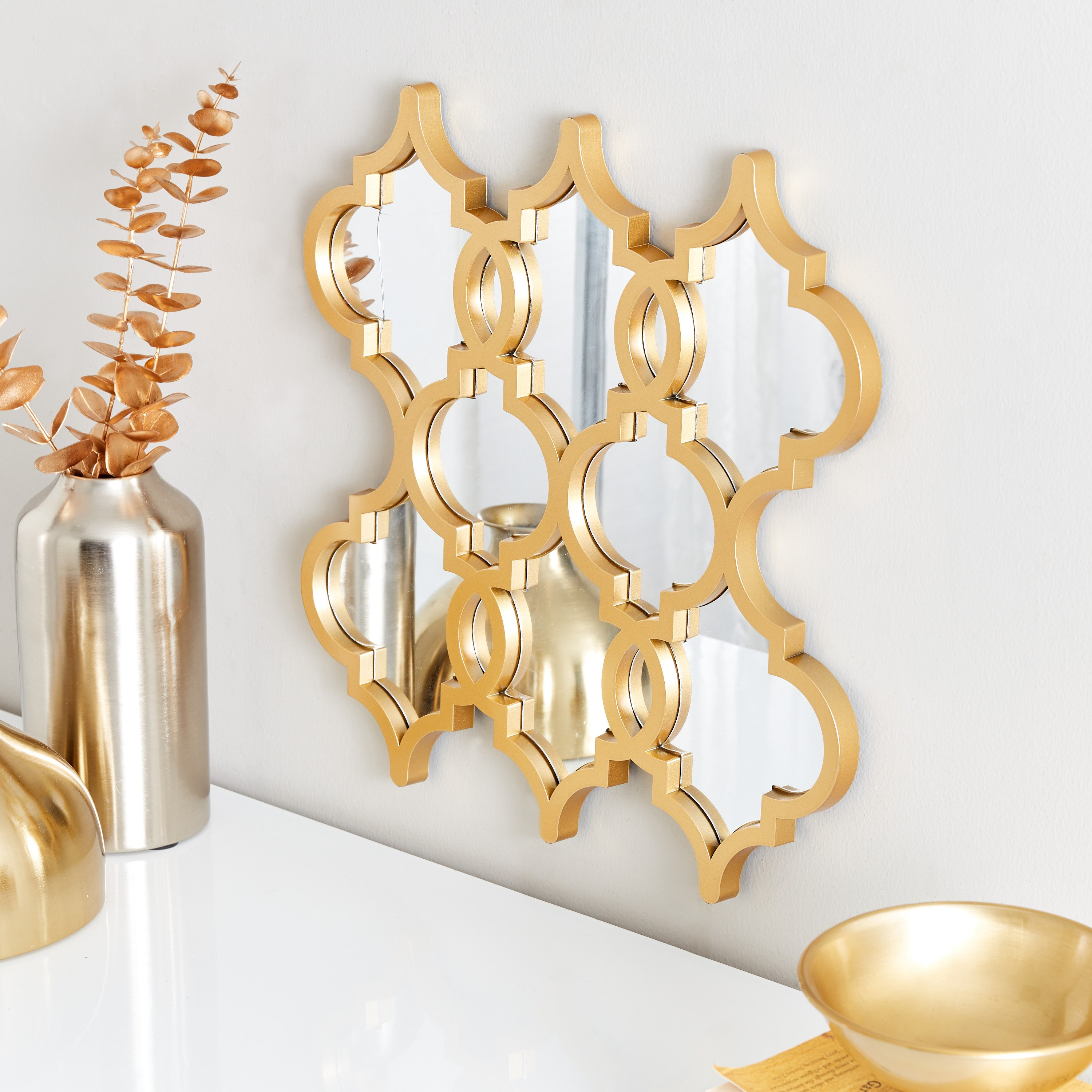 مرآة حائط مزينة عصرية من هايلي - 40x1.5x40 سم-hbxhomeware-hbxdecorandfurnishings-image-2