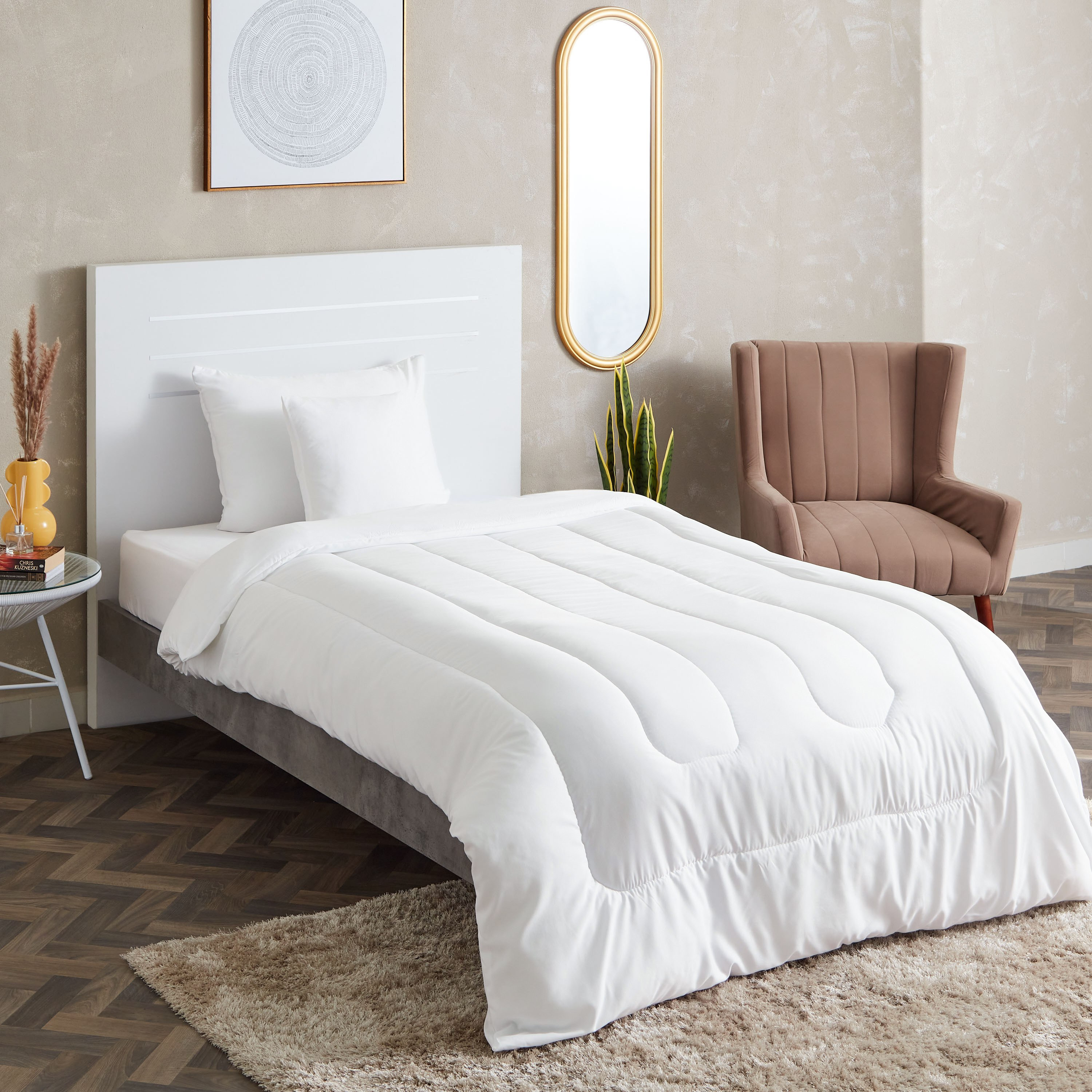 طقم لحاف مزدوج مايكروفايبر 4 قطع من أندورا - 220x160 سم-hbxhomeware-hbxdecorandfurnishings-image-1