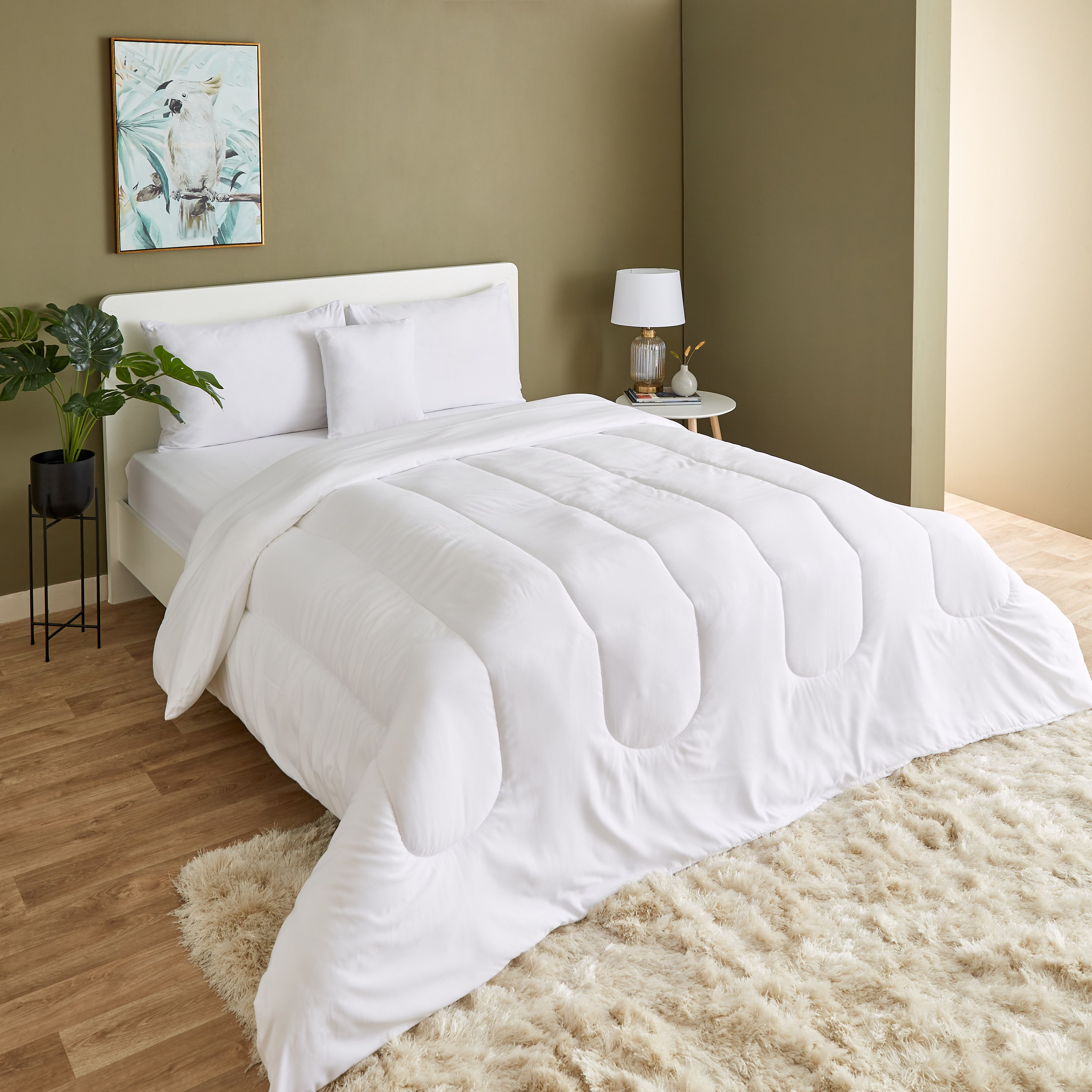 طقم مفروشات سرير كينج مايكروفايبر 5 قطع من أندورا - 240x220 سم-hbxhomeware-hbxdecorandfurnishings-image-1