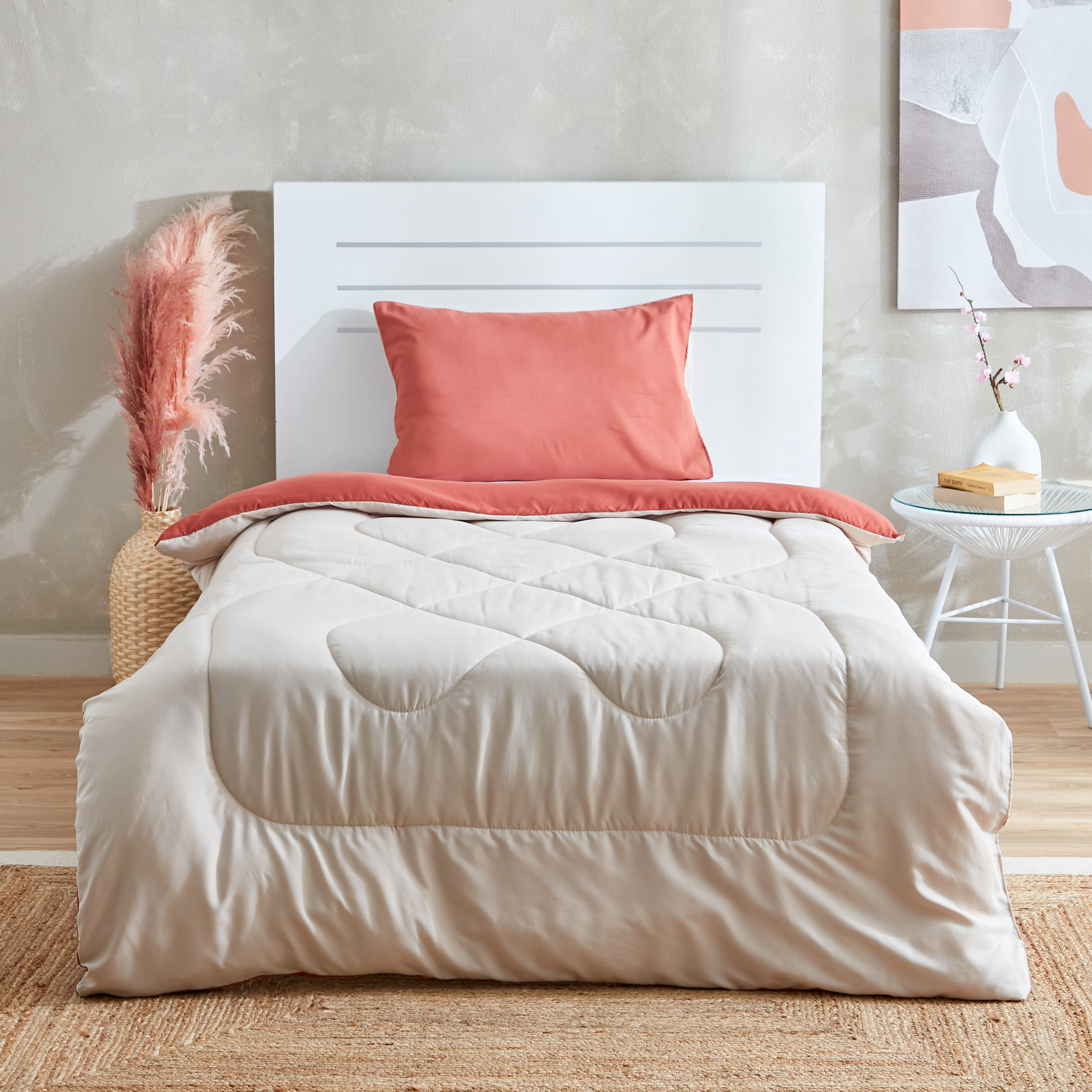 طقم لحاف مزدوج ألياف دقيقة يستخدم على الوجهين قطعتين من ديربي - 160x220 سم-hbxkidsandyouth-beddingandfurnishings-comfortersets-image-2