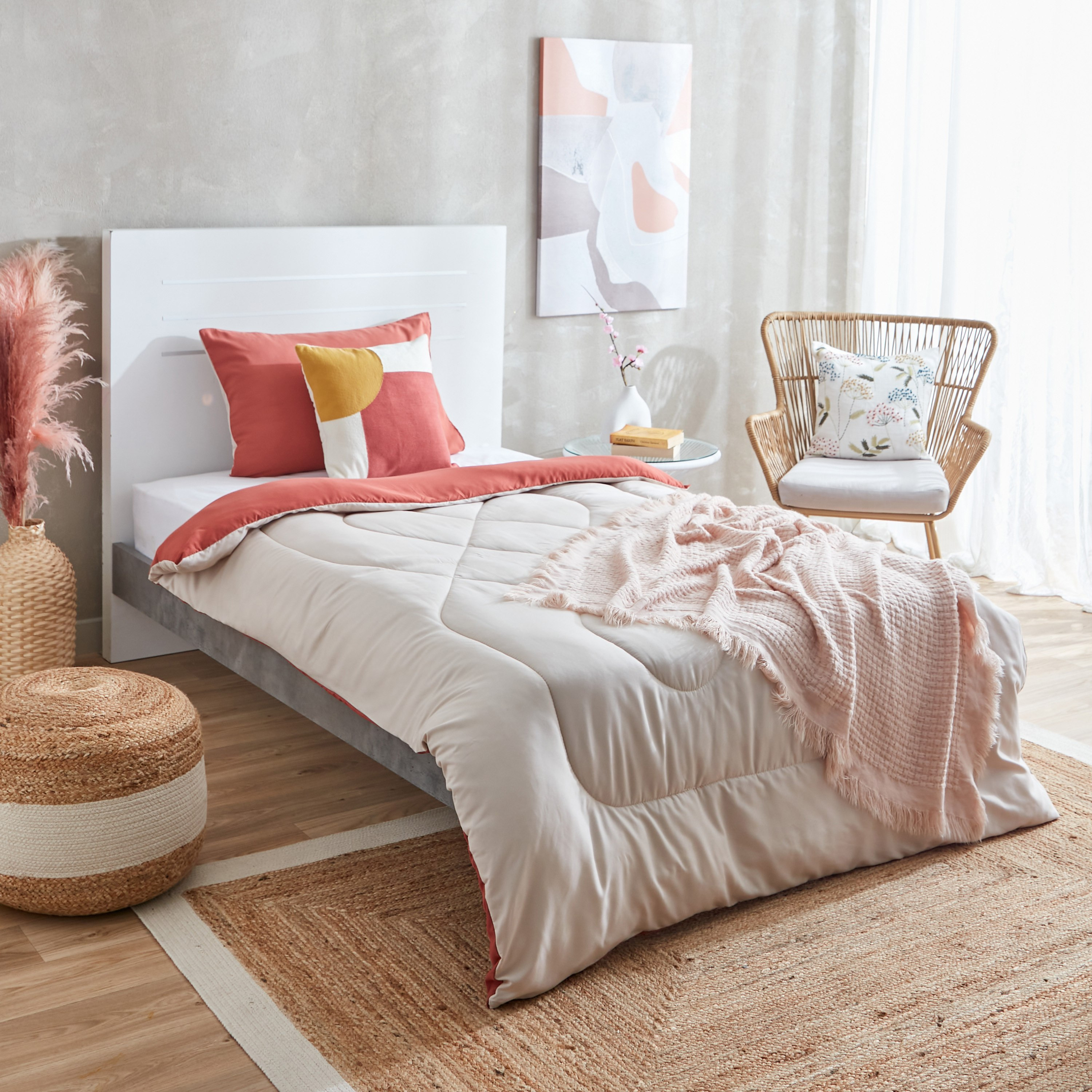 طقم لحاف مزدوج ألياف دقيقة يستخدم على الوجهين قطعتين من ديربي - 160x220 سم-hbxkidsandyouth-beddingandfurnishings-comfortersets-image-9