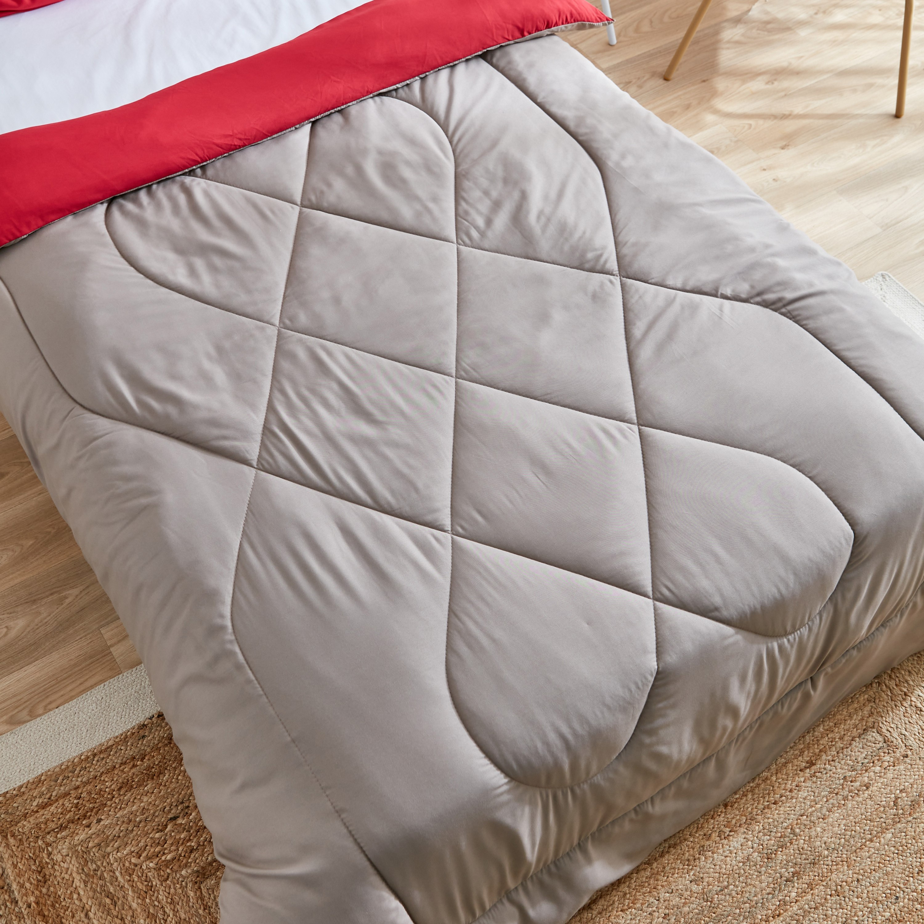 طقم لحاف مزدوج ألياف دقيقة يستخدم على الوجهين قطعتين من ديربي - 160x220 سم-hbxkidsandyouth-beddingandfurnishings-comfortersets-image-4