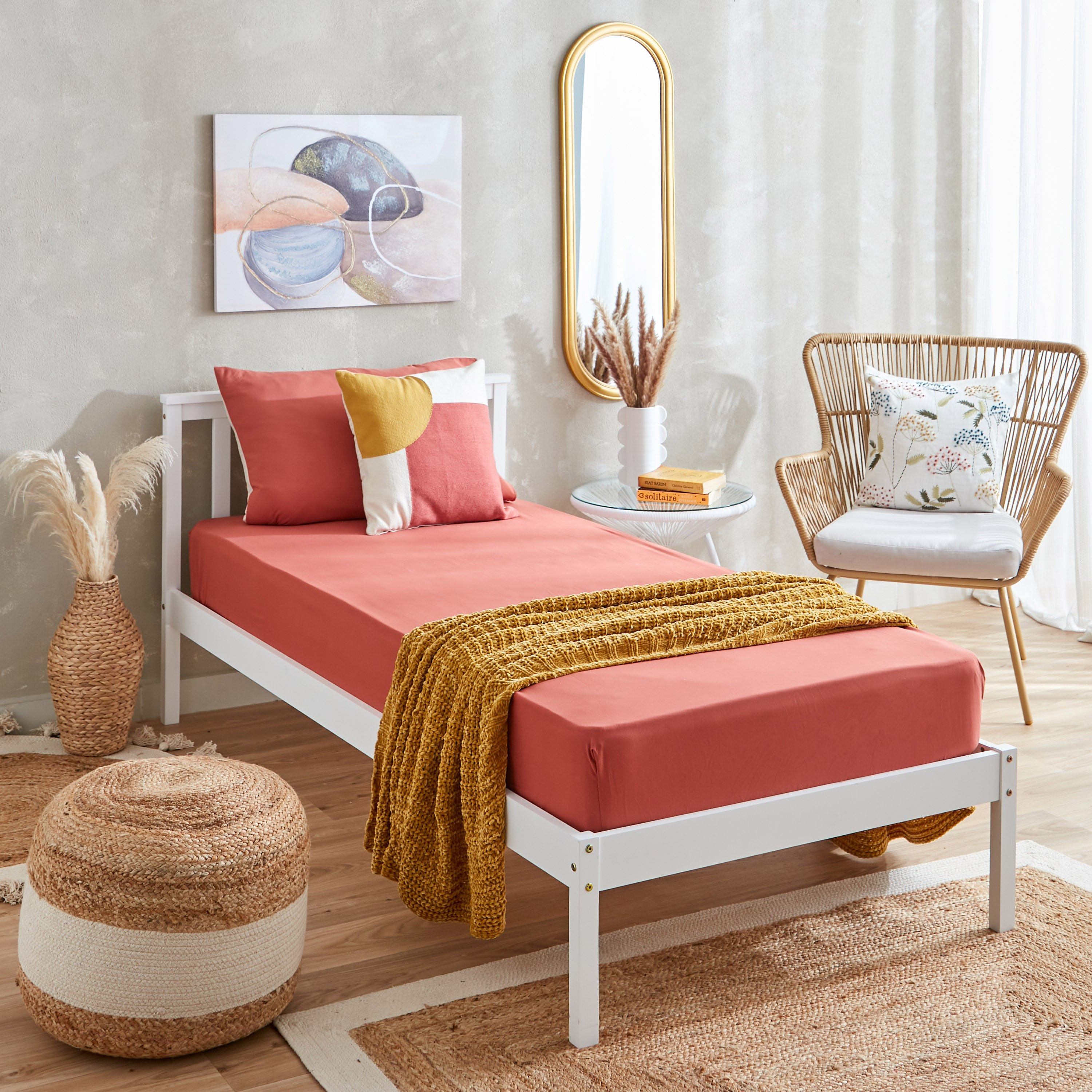 شرشف مطاطي مزدوج سادة من الألياف الدقيقة من ديربي - 120x200+25 سم-hbxhomeware-hbxbedroom-image-8