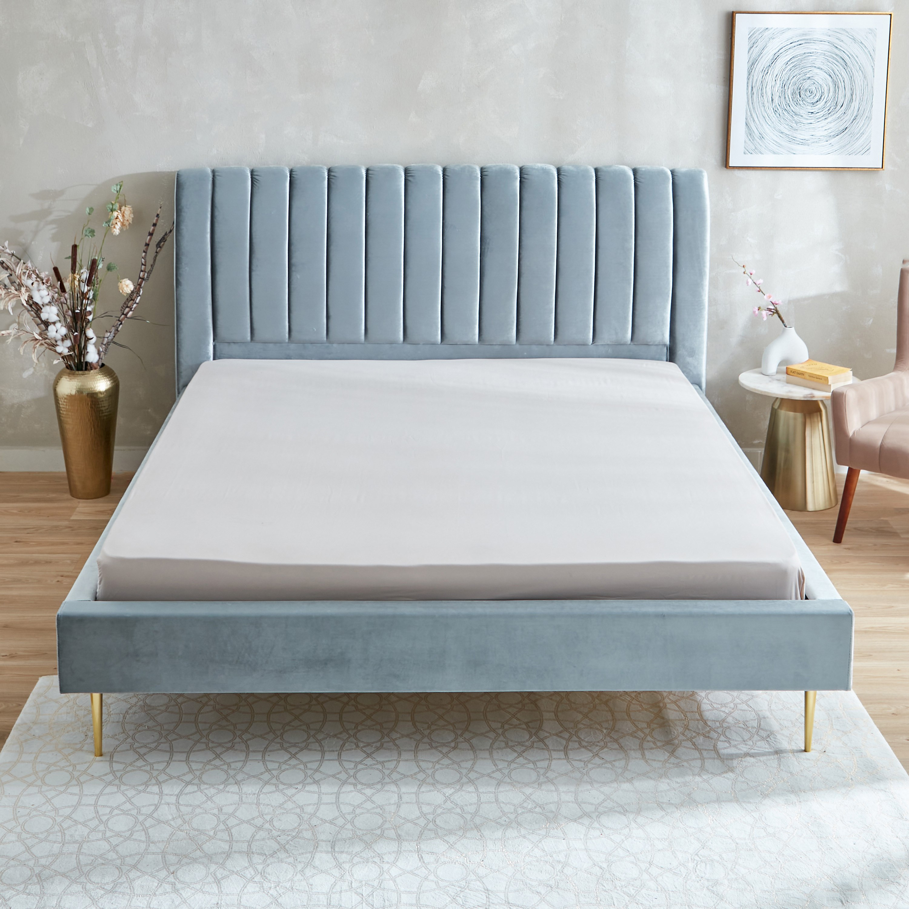 Derby Solid Microfiber Queen Fitted Sheet - 150x200+25 cm-hbxhomeware-hbxbedroom-image-3
