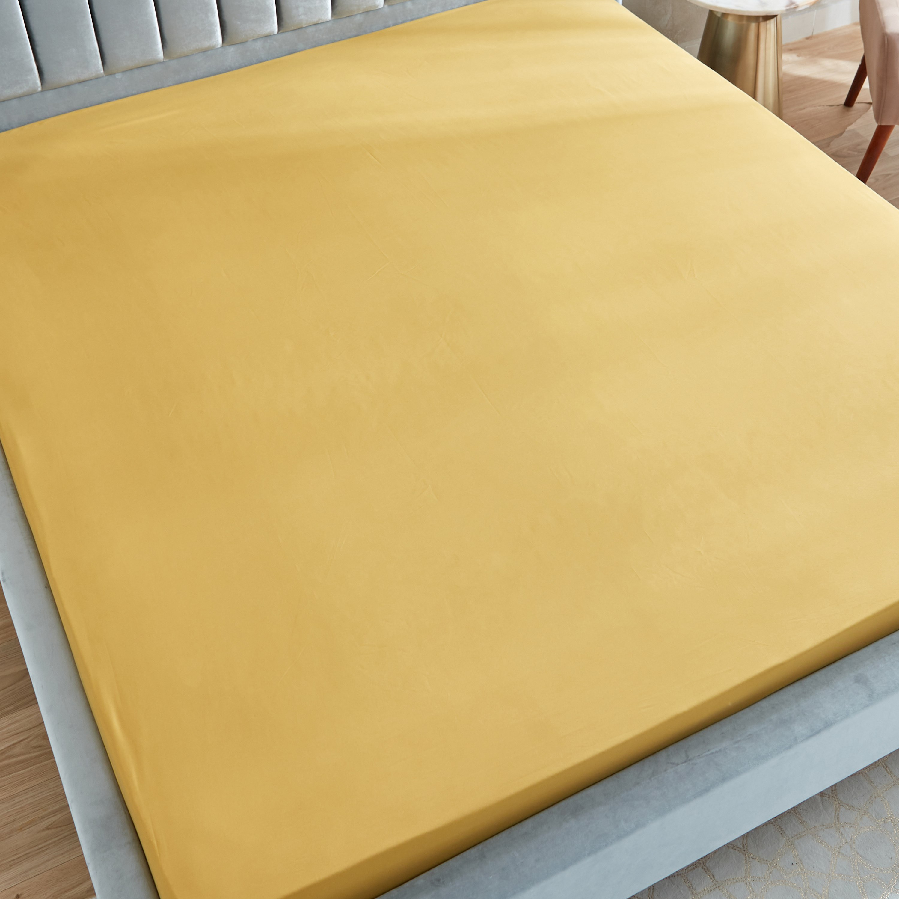 Derby Solid Microfibre Queen Fitted Sheet - 150x200+25 cm-hbxhomeware-bedding-fittedsheets-image-4