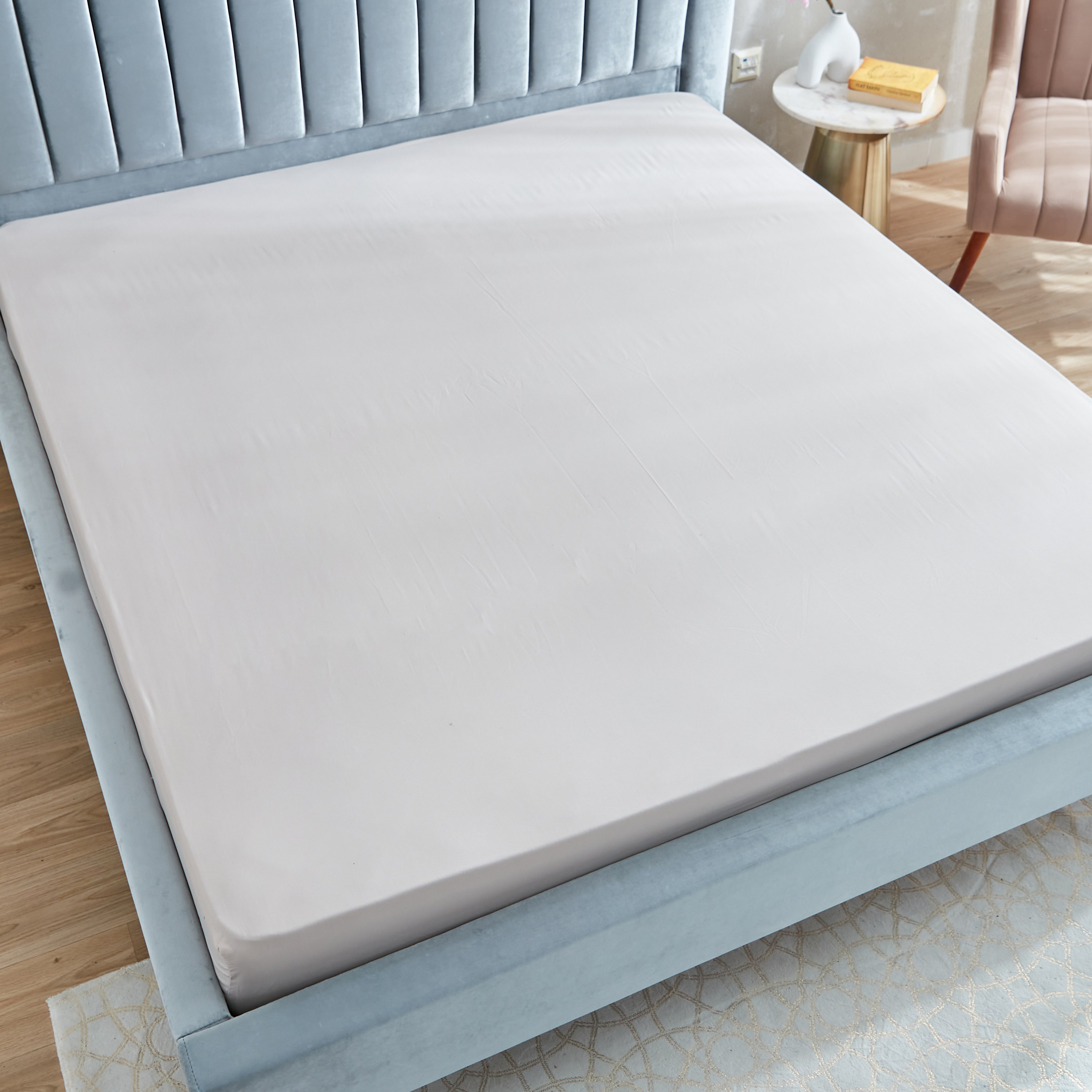 شرشف مطاطي أوليمبيك كوين سادة من الألياف الدقيقة من ديربي- 160 × 200 + 25 سم-hbxhomeware-hbxbedroom-image-4