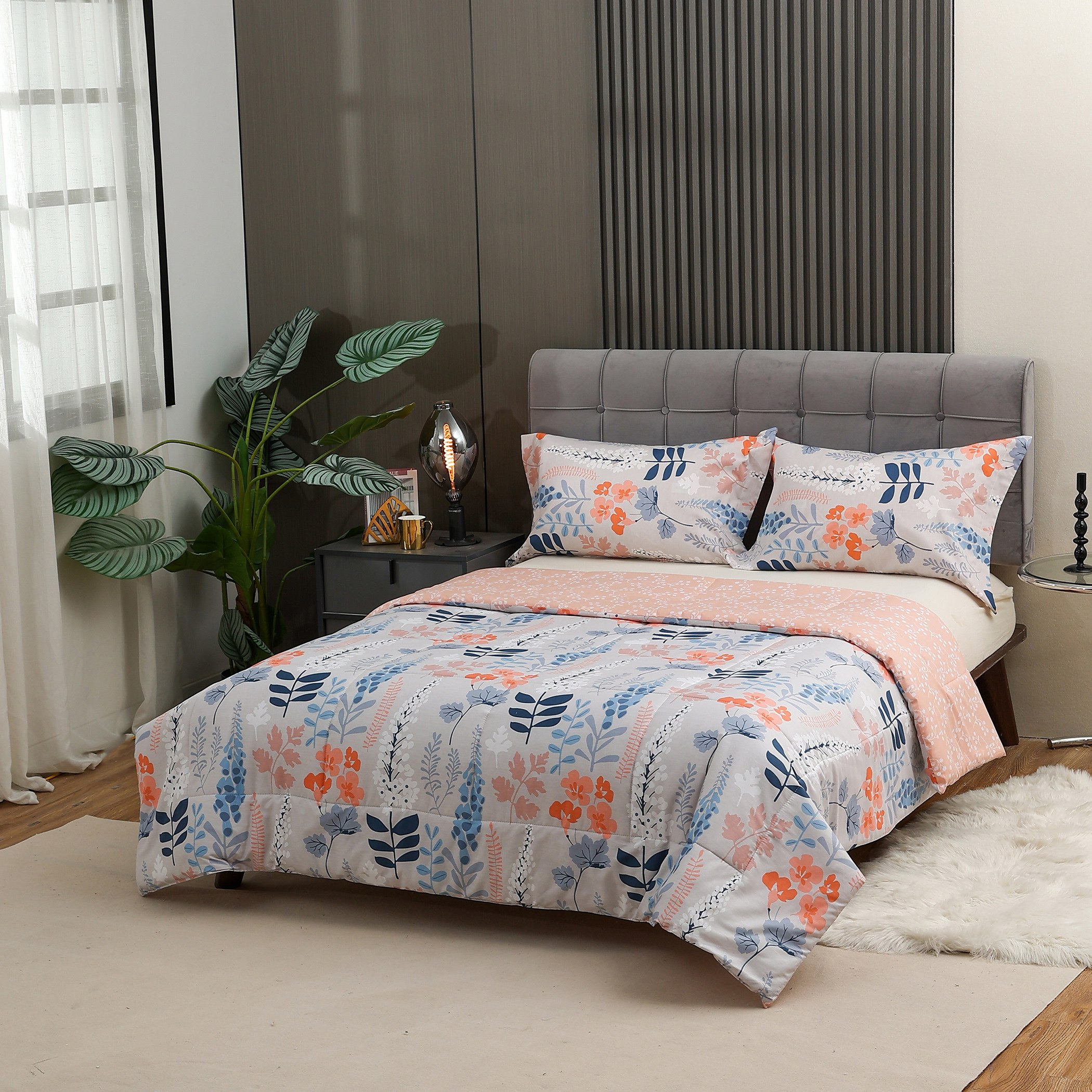 طقم لحاف كوين 3 قطع قطن بطبعات من فيرونا نوفيا - 200x240 سم-hbxhomeware-hbxdecorandfurnishings-image-5