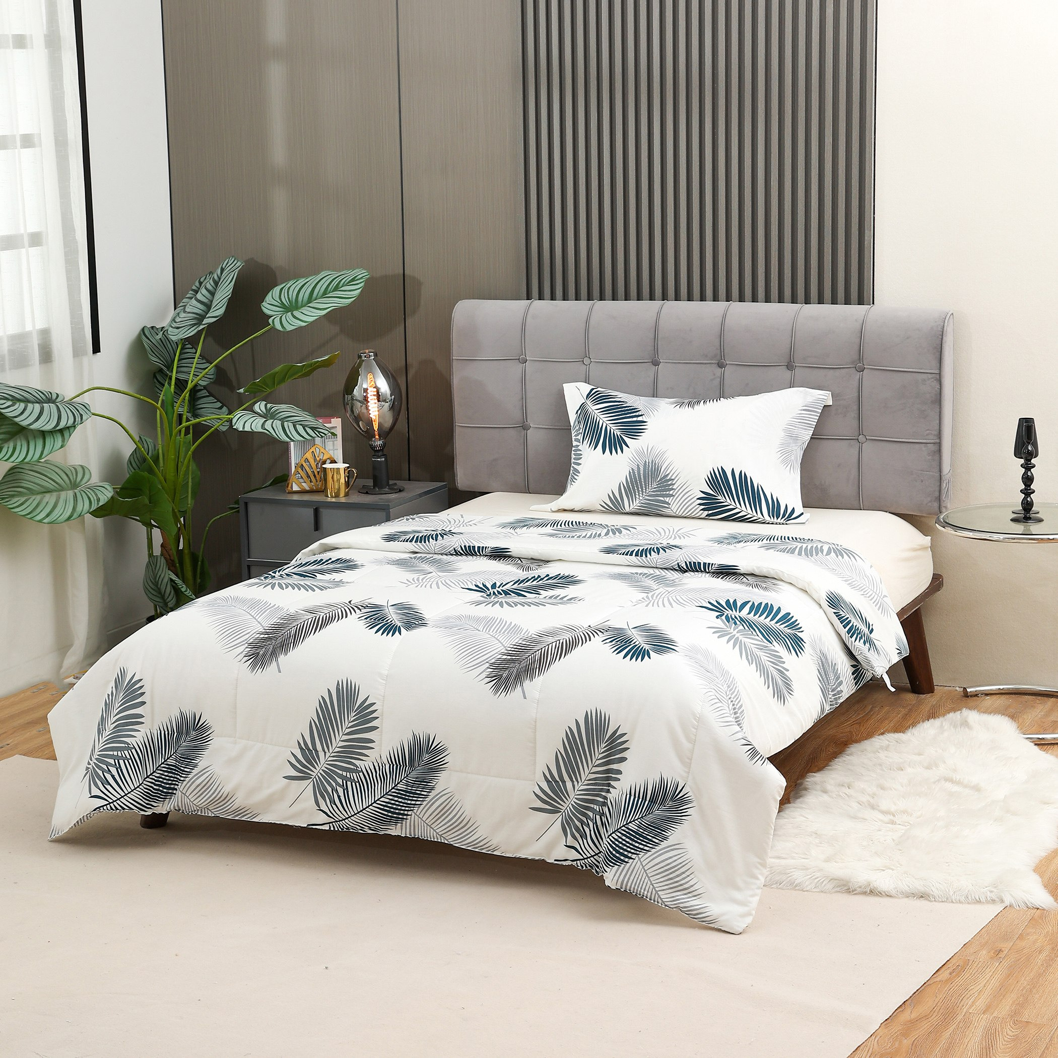 طقم لحاف فردي من قطعتين قطن بطبعات من فيرونا سيرين - 135x220 سم-hbxhomeware-hbxdecorandfurnishings-image-5
