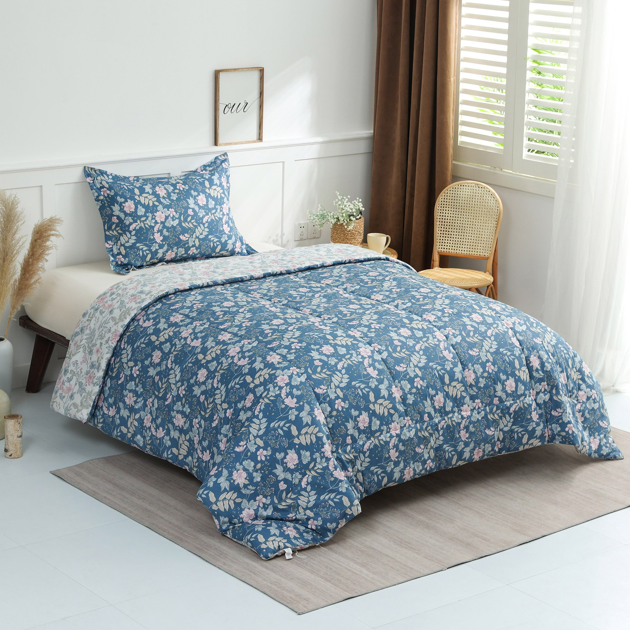 طقم لحاف توين من قطعتين قطن بطبعات من فيرونا إيمالا - 160x220 سم-hbxhomeware-hbxdecorandfurnishings-image-1